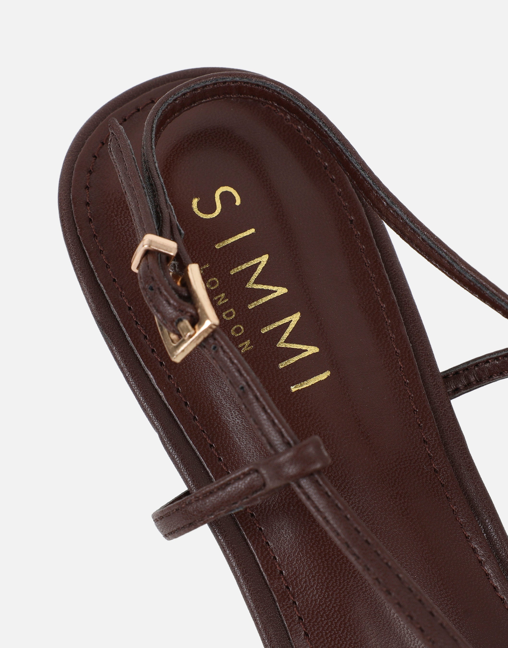 Nadia Brown Strappy Caged Sandals | SIMMI London