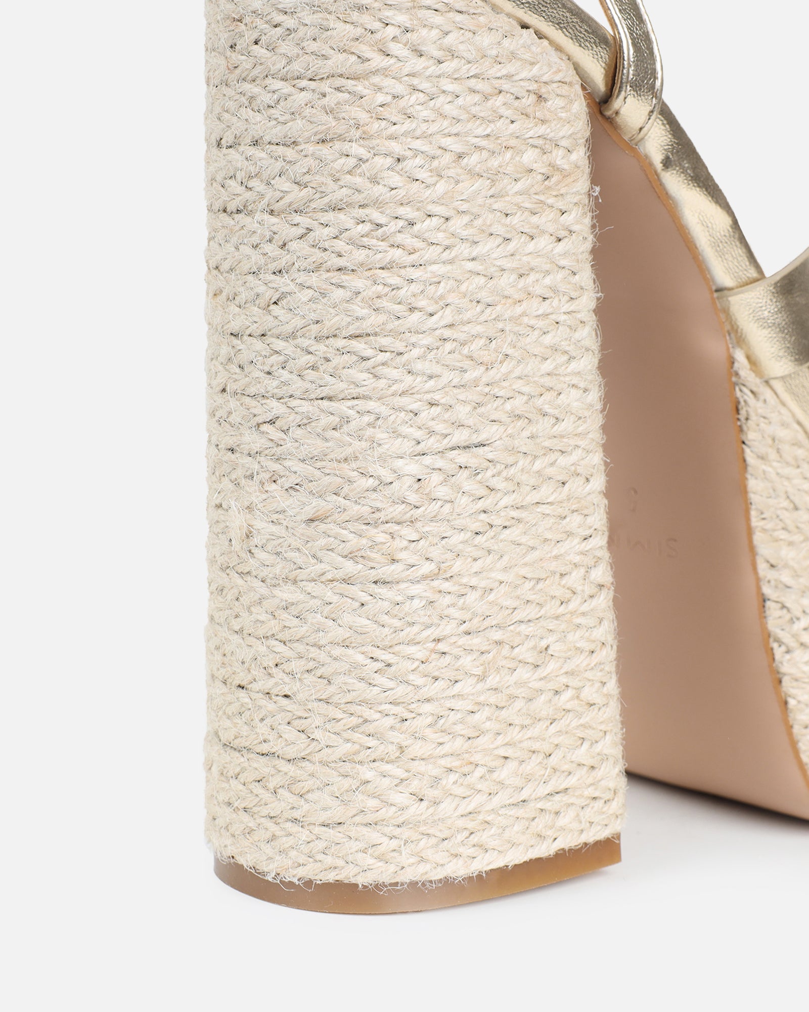 Papzi Gold Metallic Platform Heeled Sandals | SIMMI London