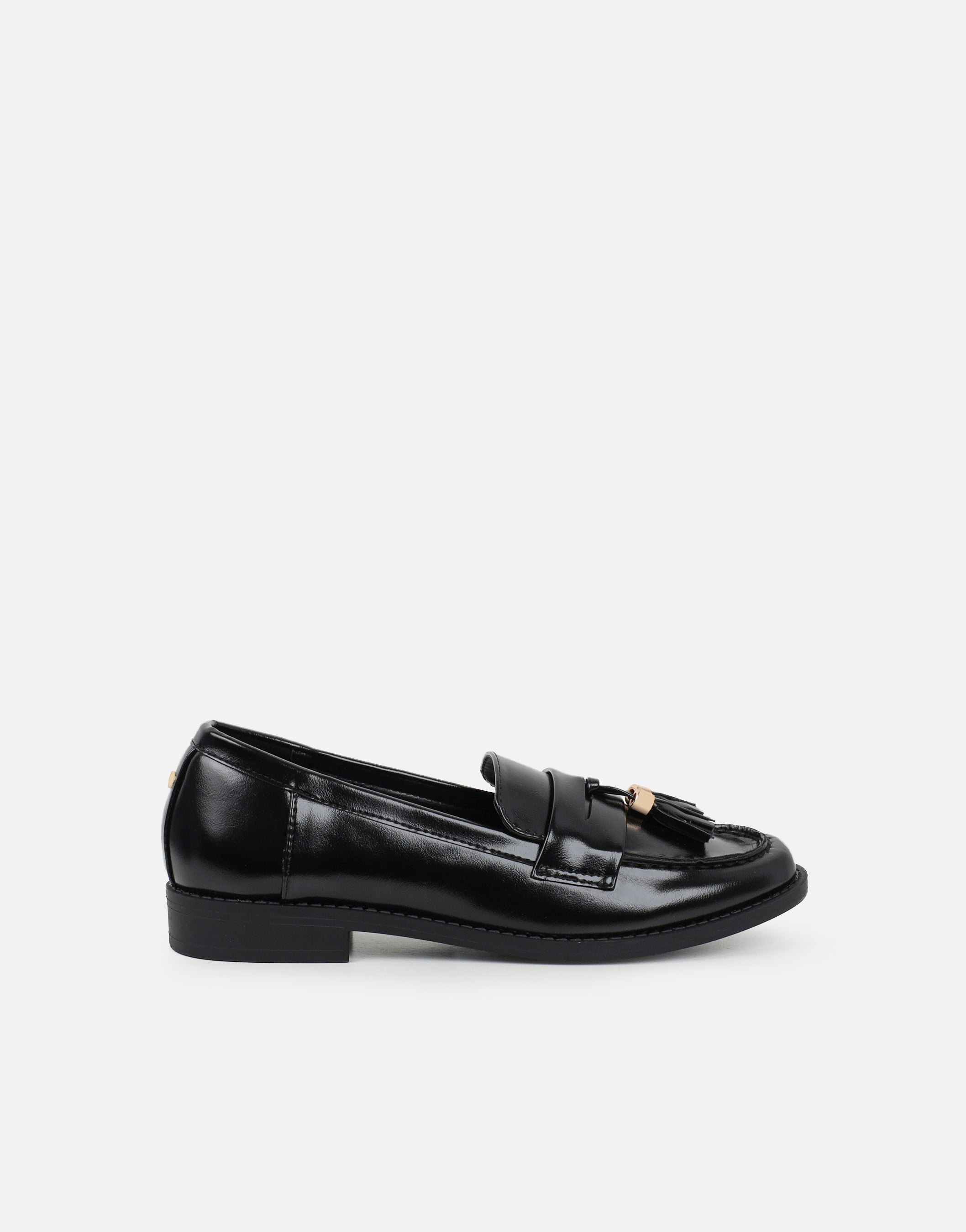 Yaya Black Tassel Loafers | SIMMI London