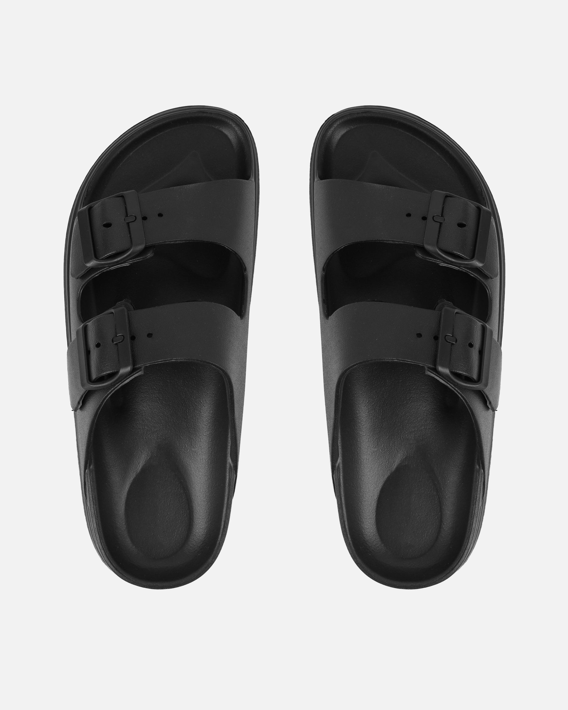 Ness Black EVA Slip on Footbed Slides | SIMMI London