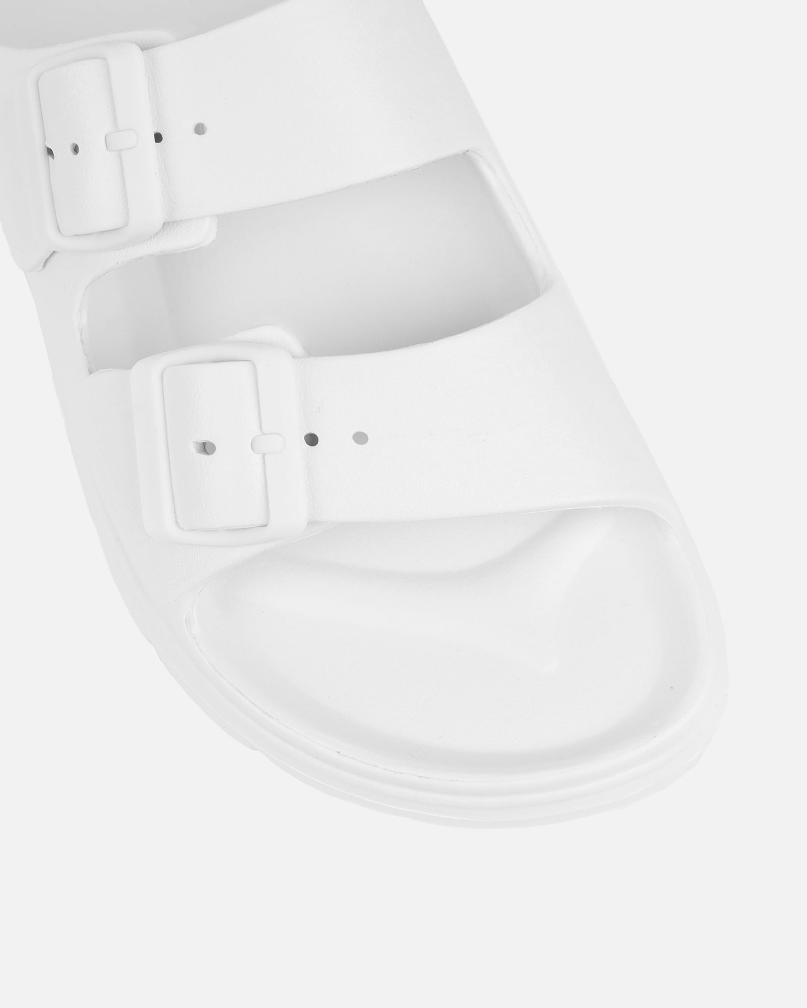 Ness White EVA Slip on Footbed Slides | SIMMI London
