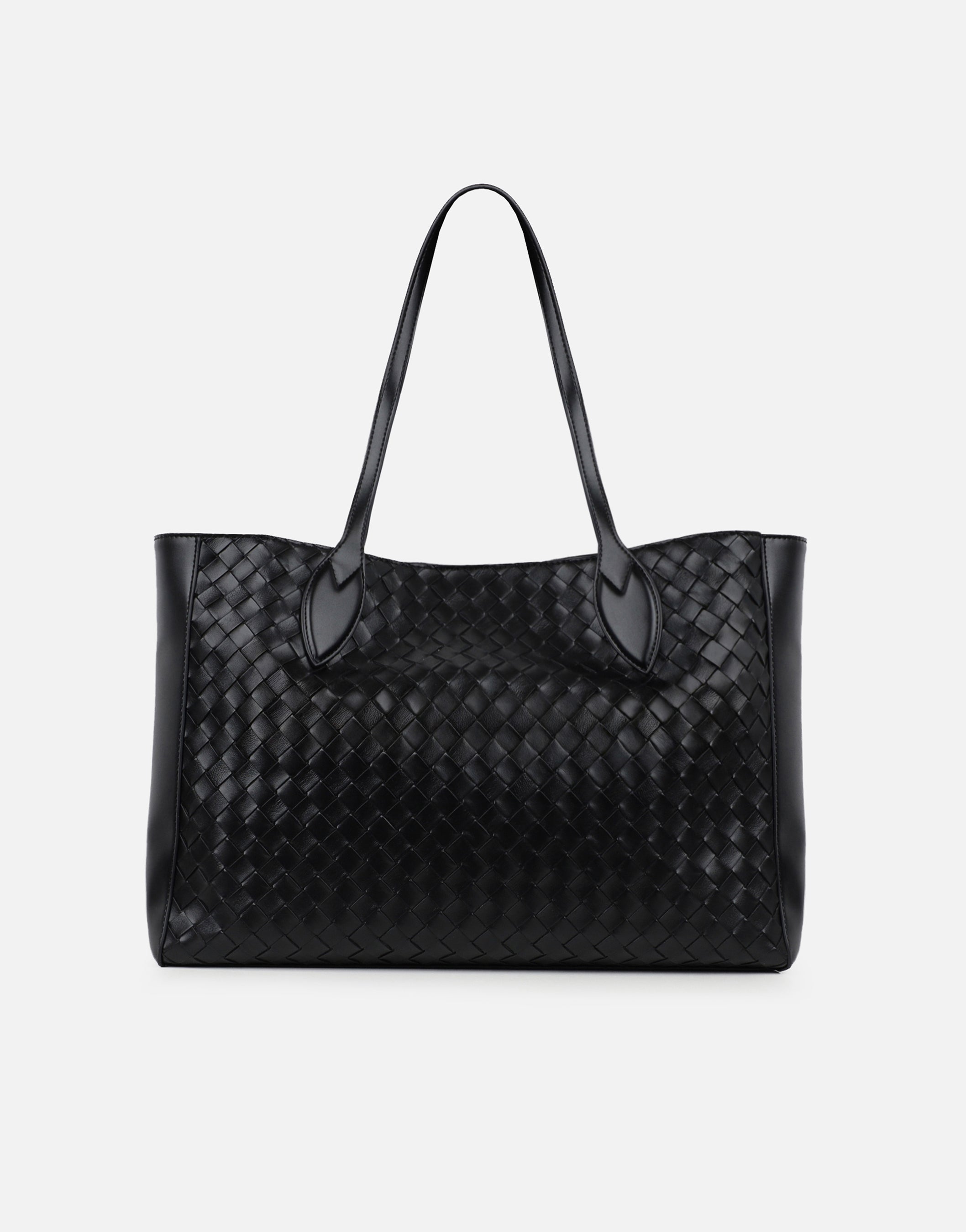 Nymeria Black Weave Handbag | SIMMI London