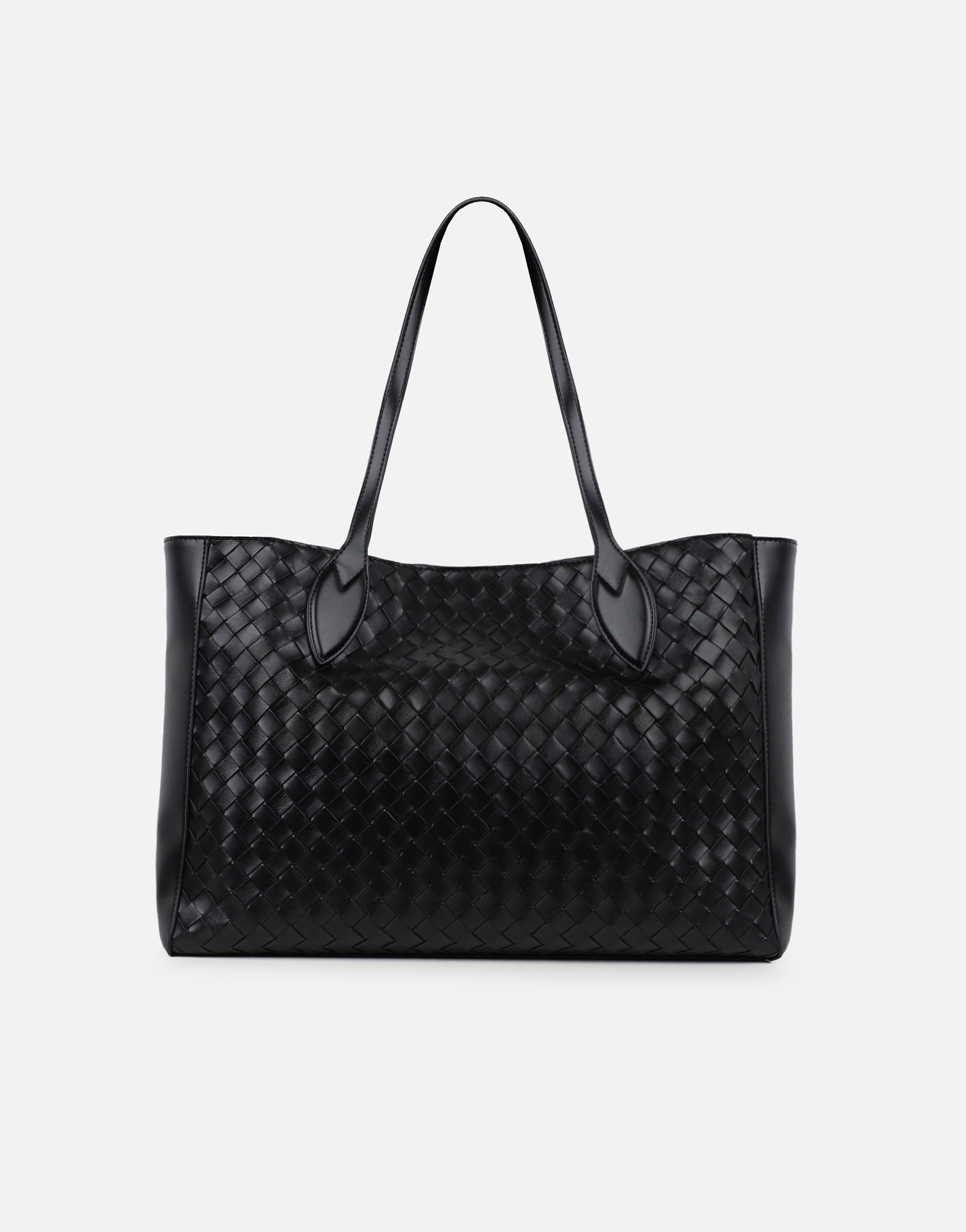Nymeria Black Weave Handbag | SIMMI London