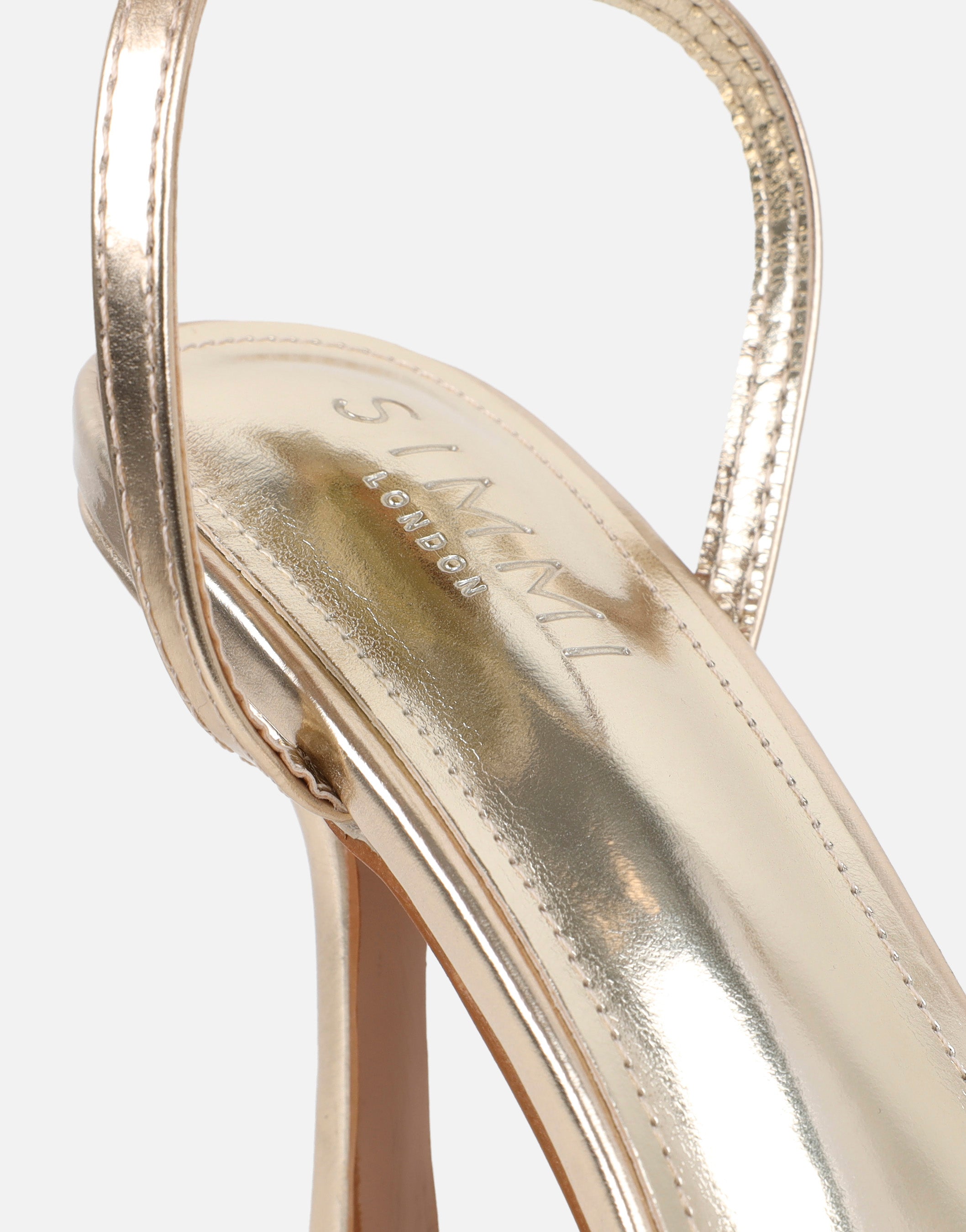 Oona Gold Metallic Mini Platform Heeled Sandals | SIMMI London