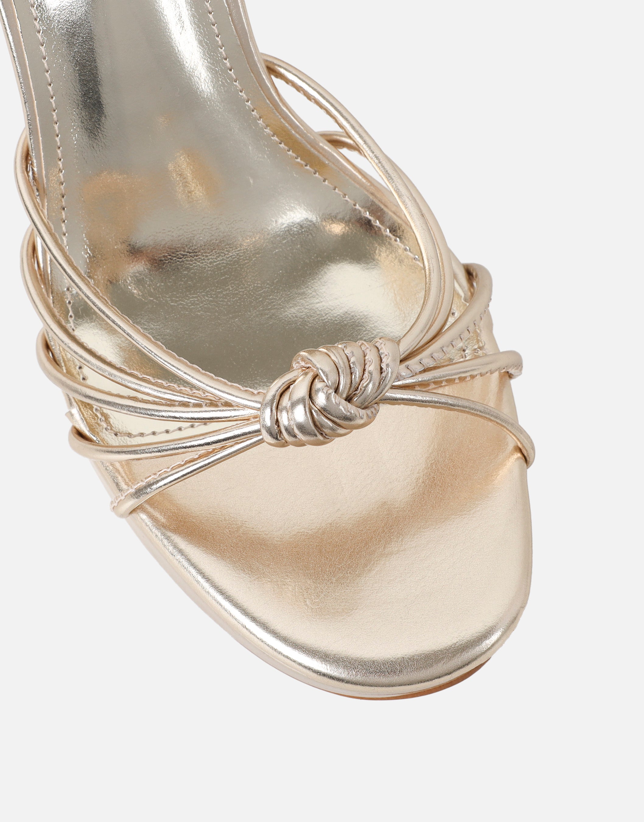 Oona Gold Metallic Mini Platform Heeled Sandals | SIMMI London