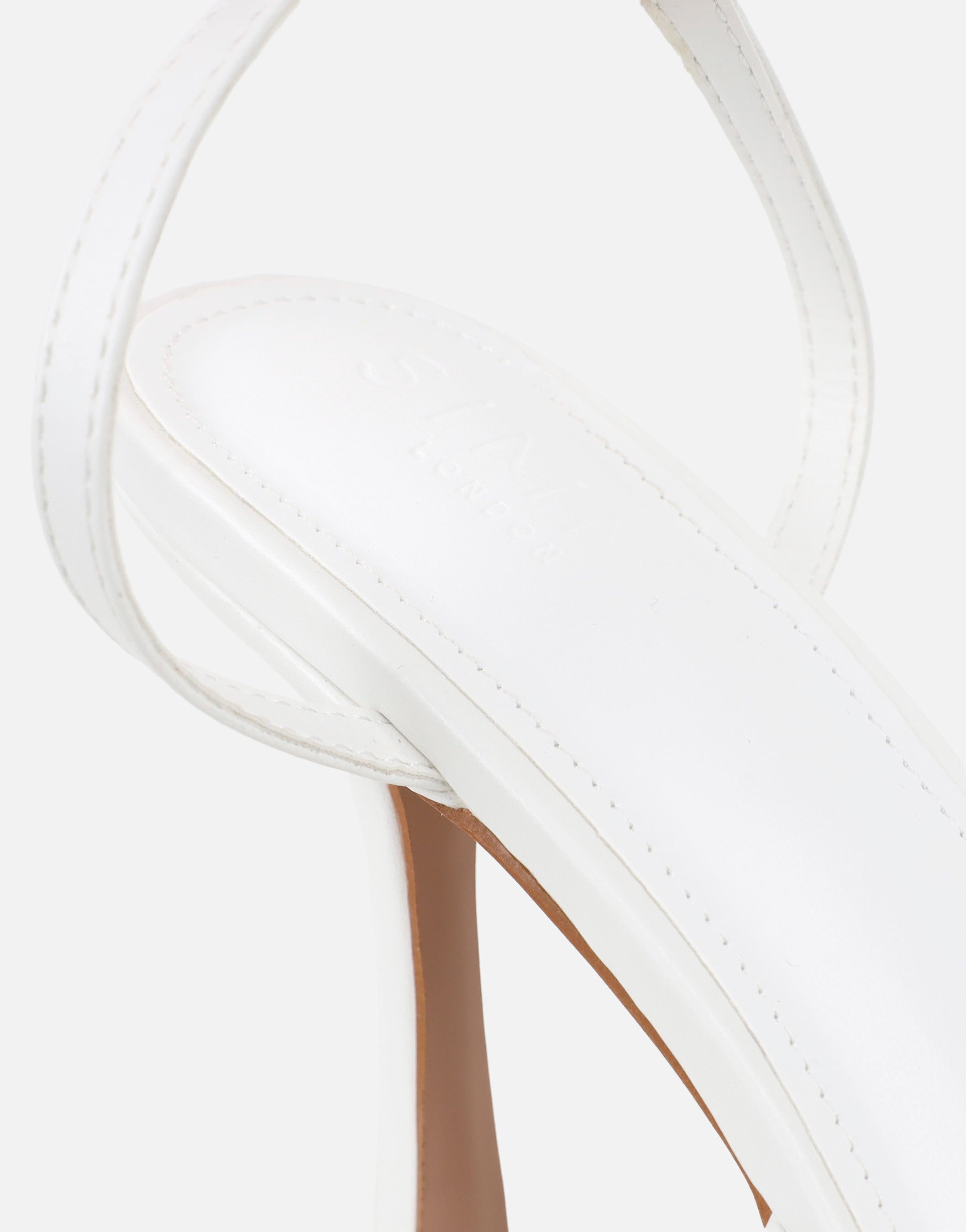 Oona White Mini Platform Heeled Sandals | SIMMI London