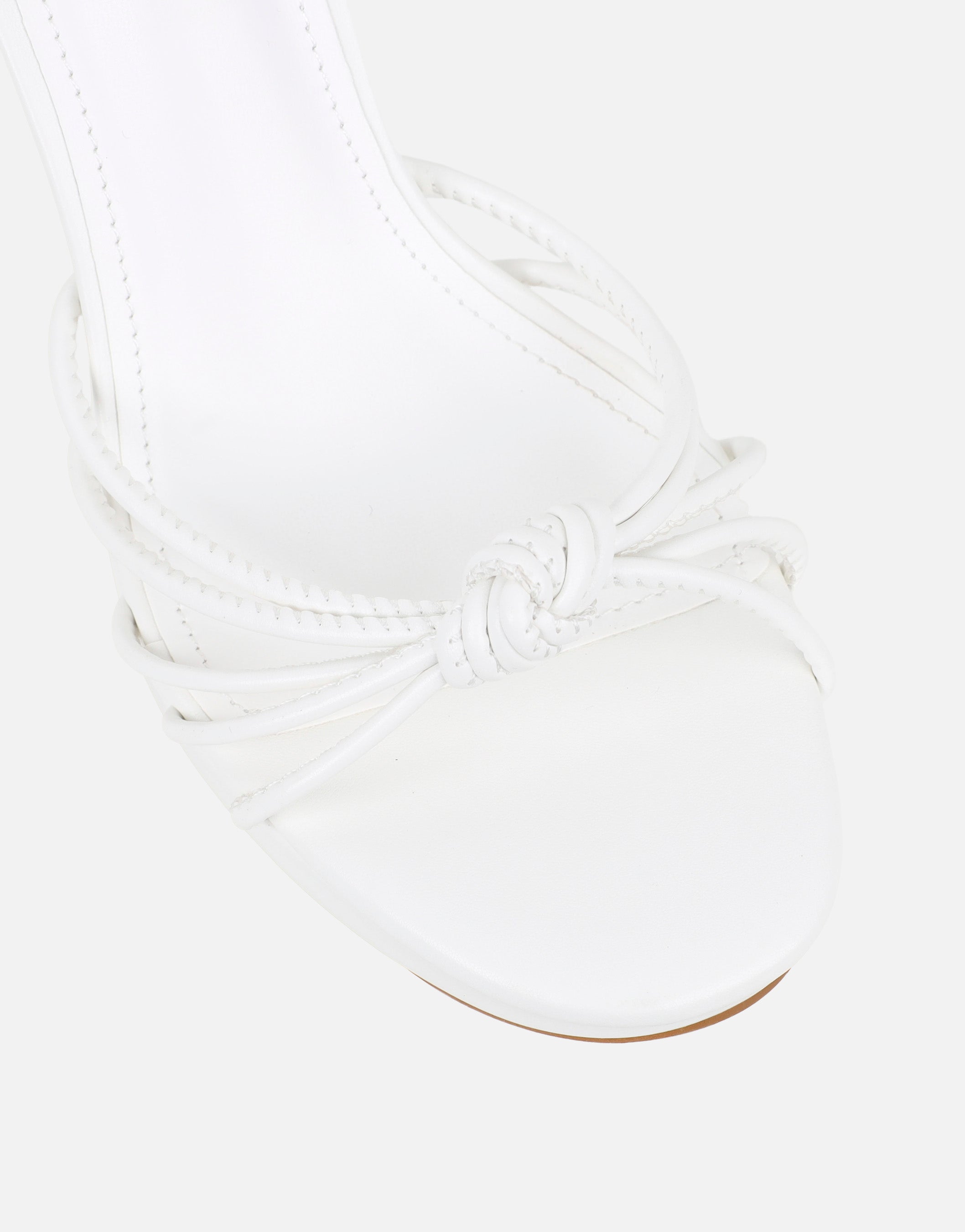 Oona White Mini Platform Heeled Sandals | SIMMI London