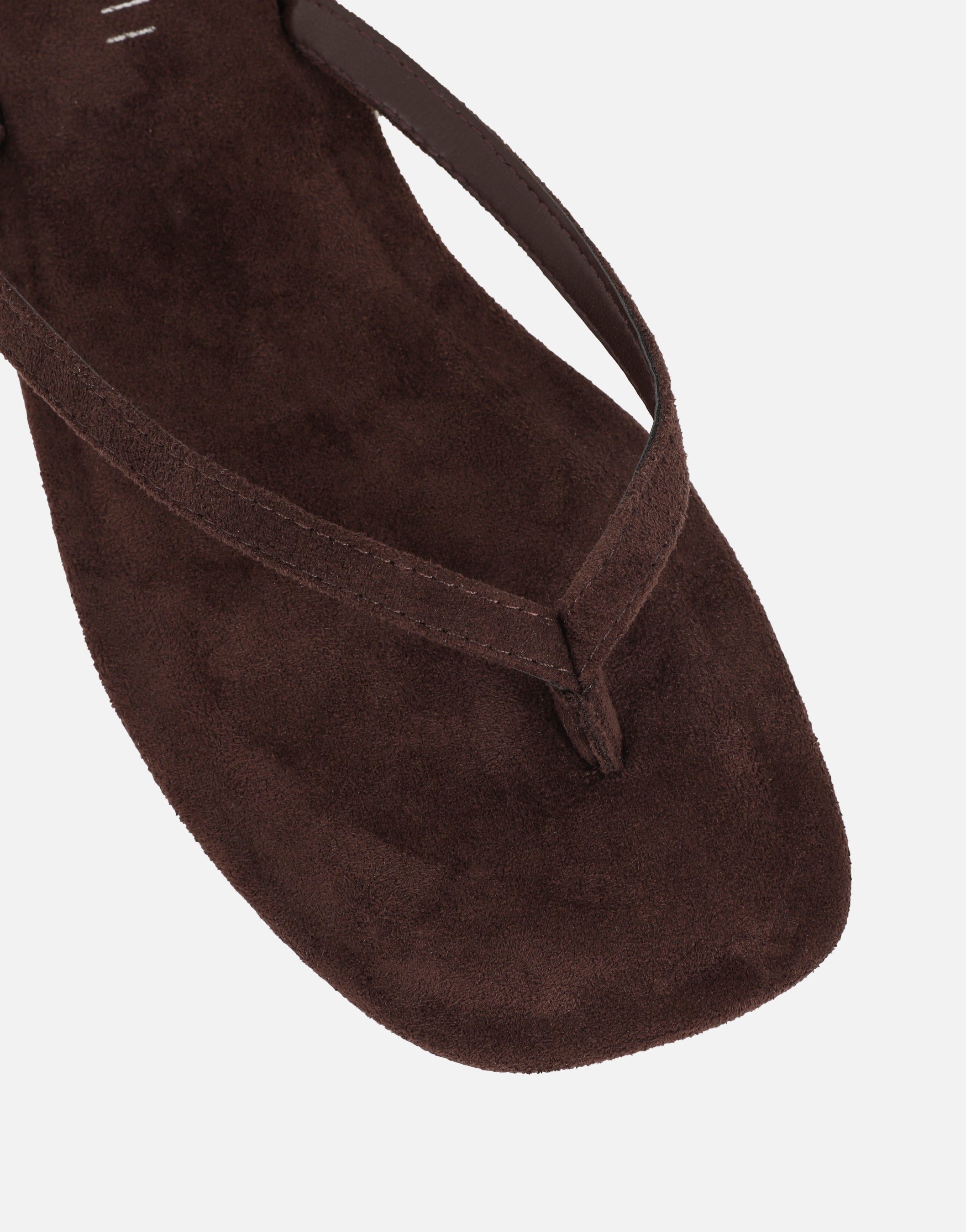 Kima Brown Suede Flat Sandals | SIMMI London