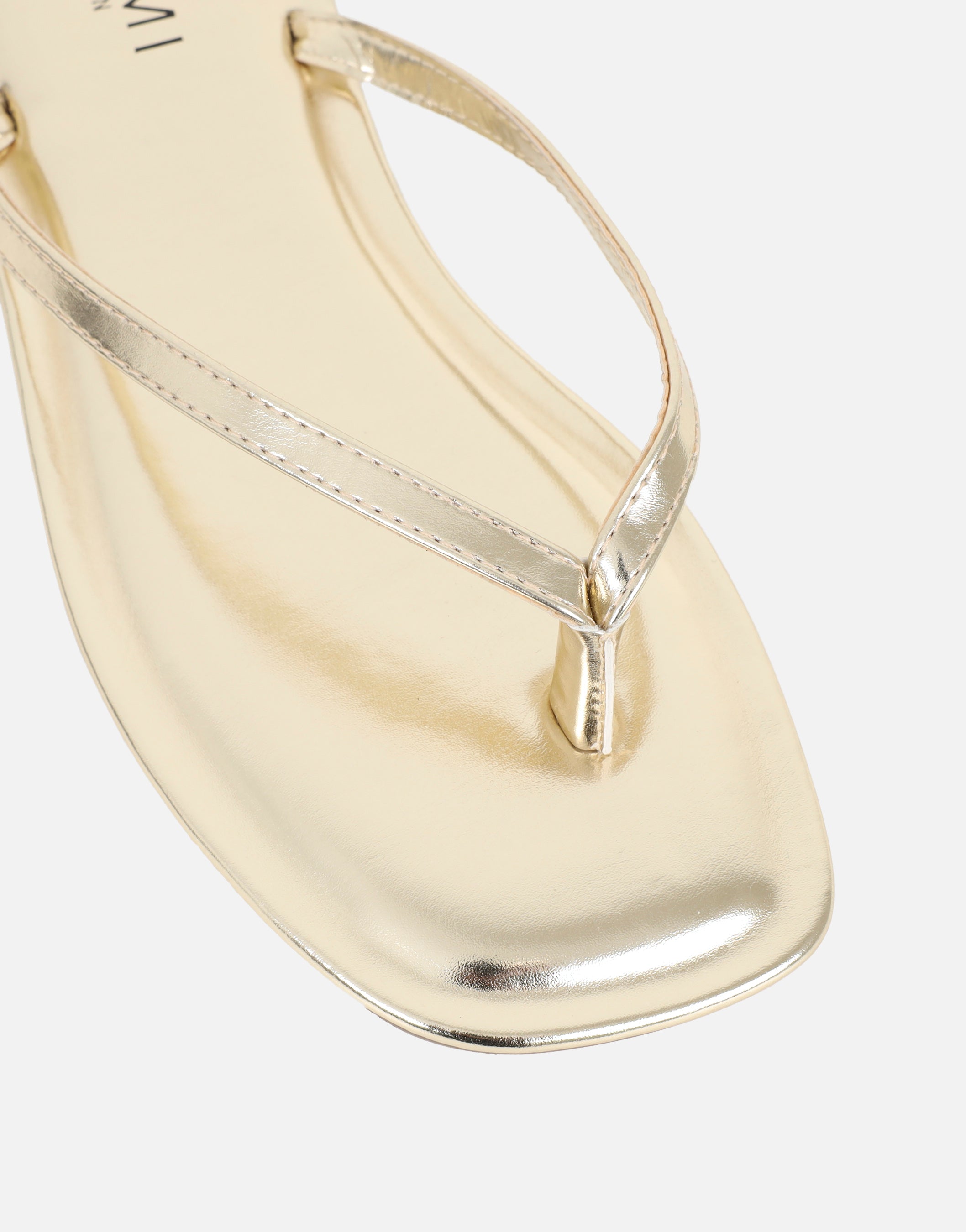 Kima Gold Metallic Flat Sandals | SIMMI London