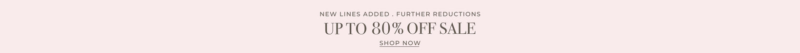 Promotional banner with text about product sale on a light pink background