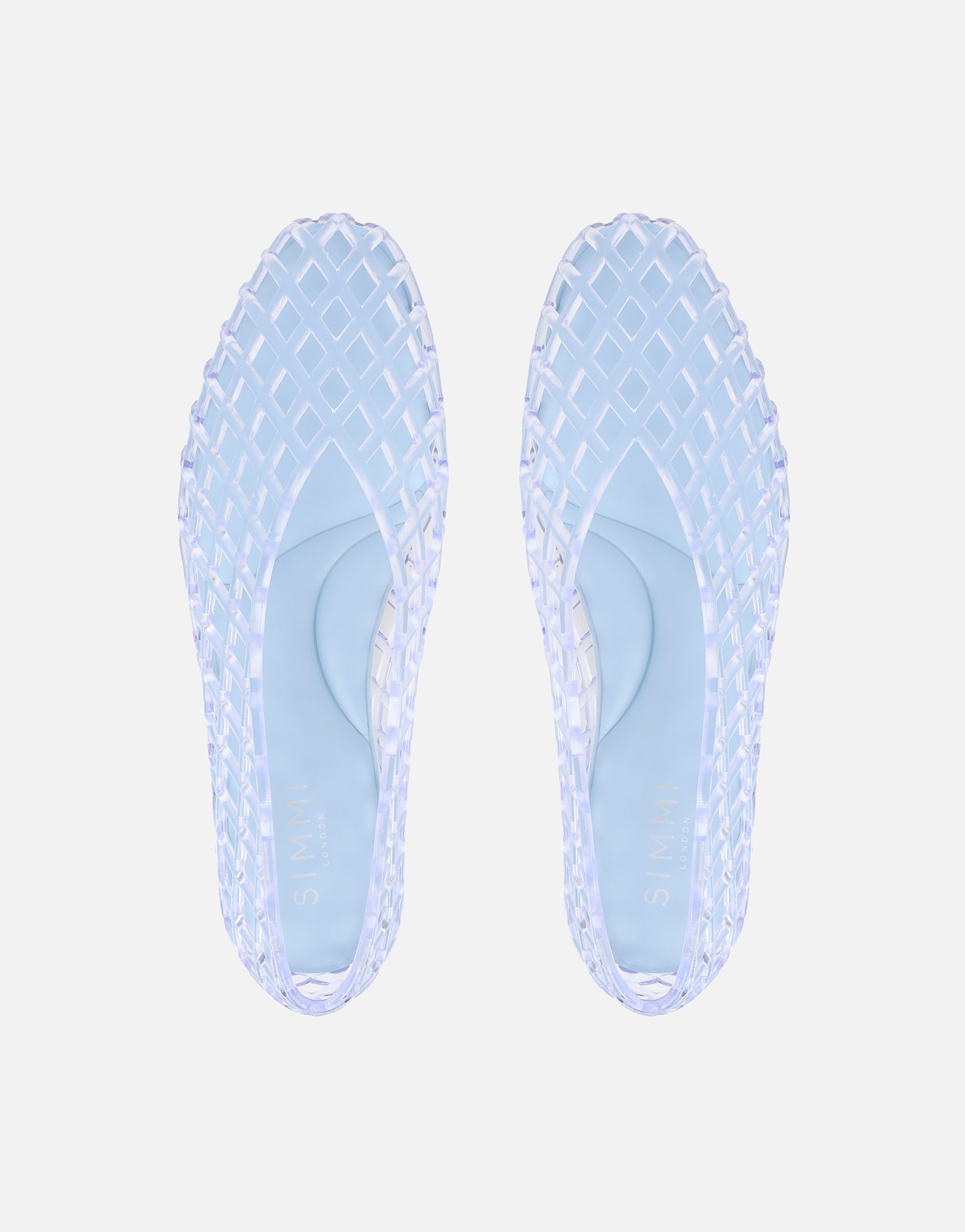 Rocha Baby Blue Mesh Ballerina Flats | SIMMI London