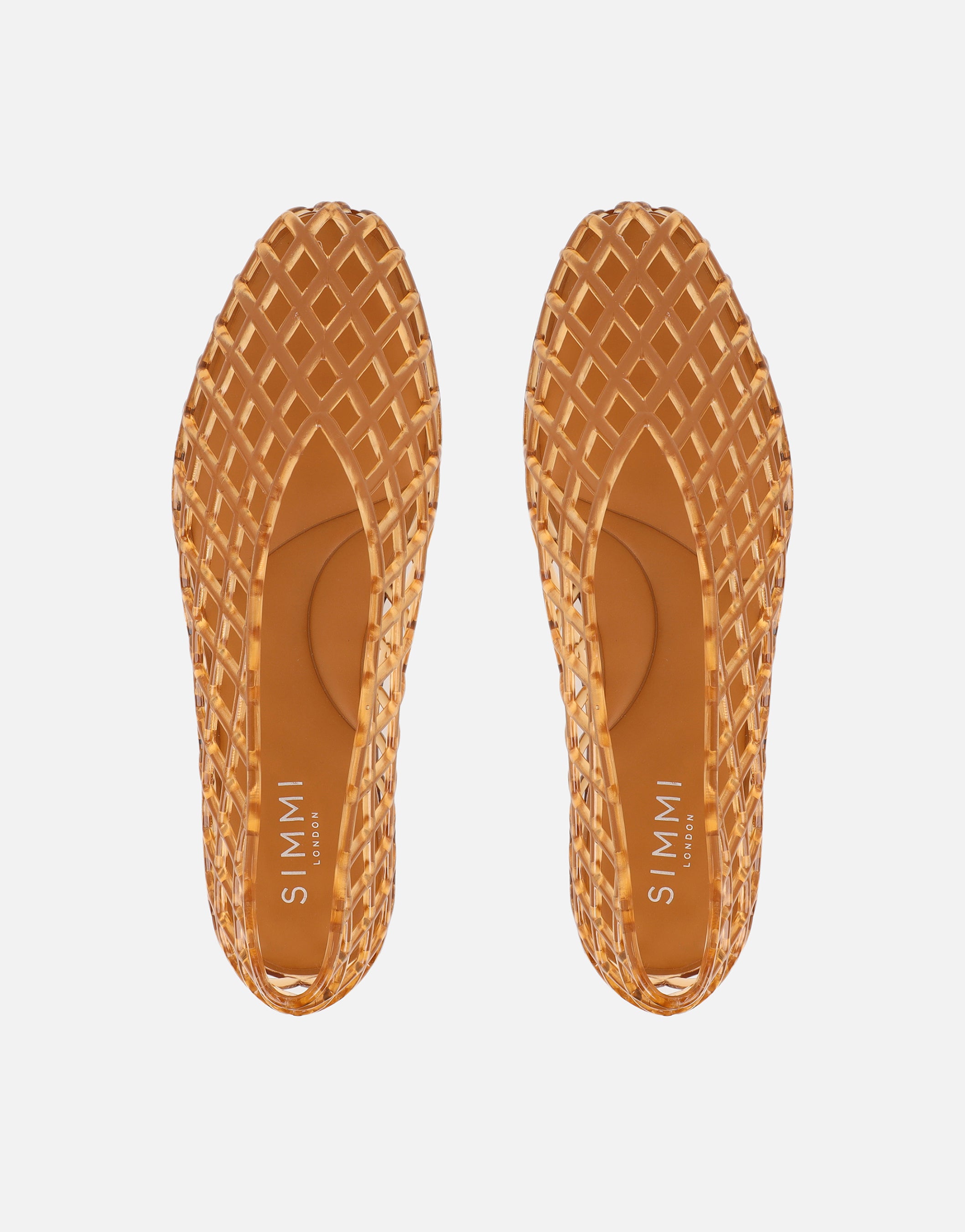 Rocha Bronze Mesh Ballerina Flats | SIMMI London