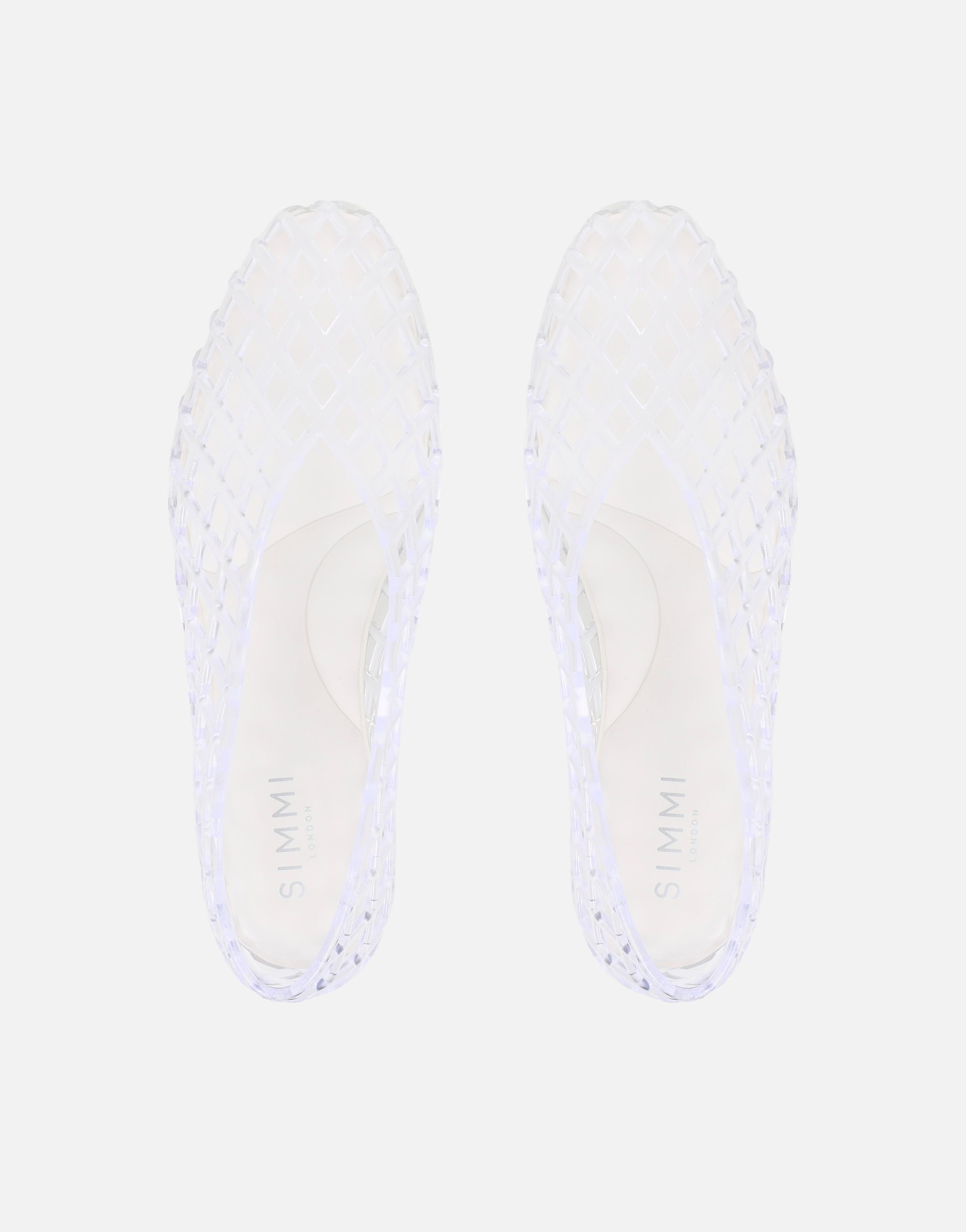 Rocha Clear Mesh Ballerina Flats | SIMMI London