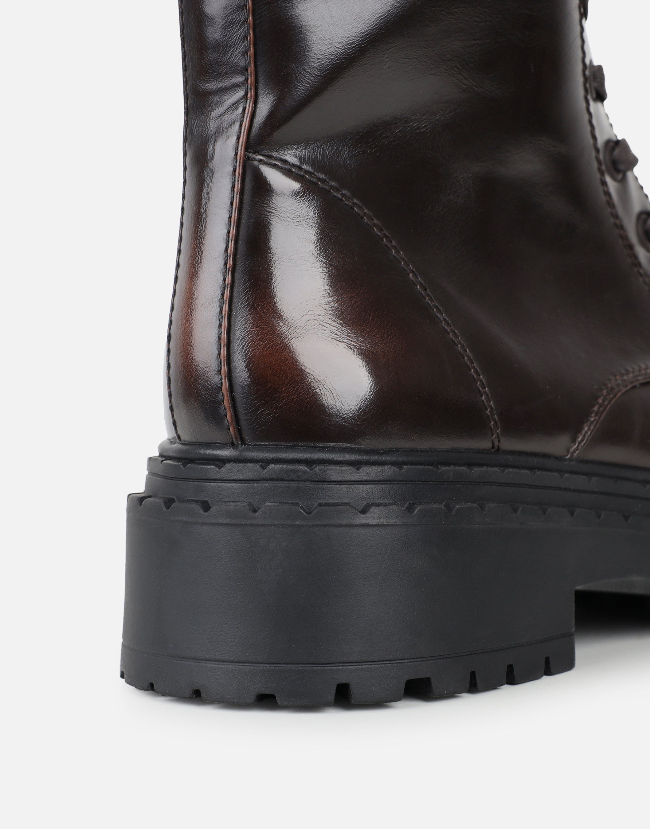 Rodman Brown Burnished Lace Up Boots | SIMMI London