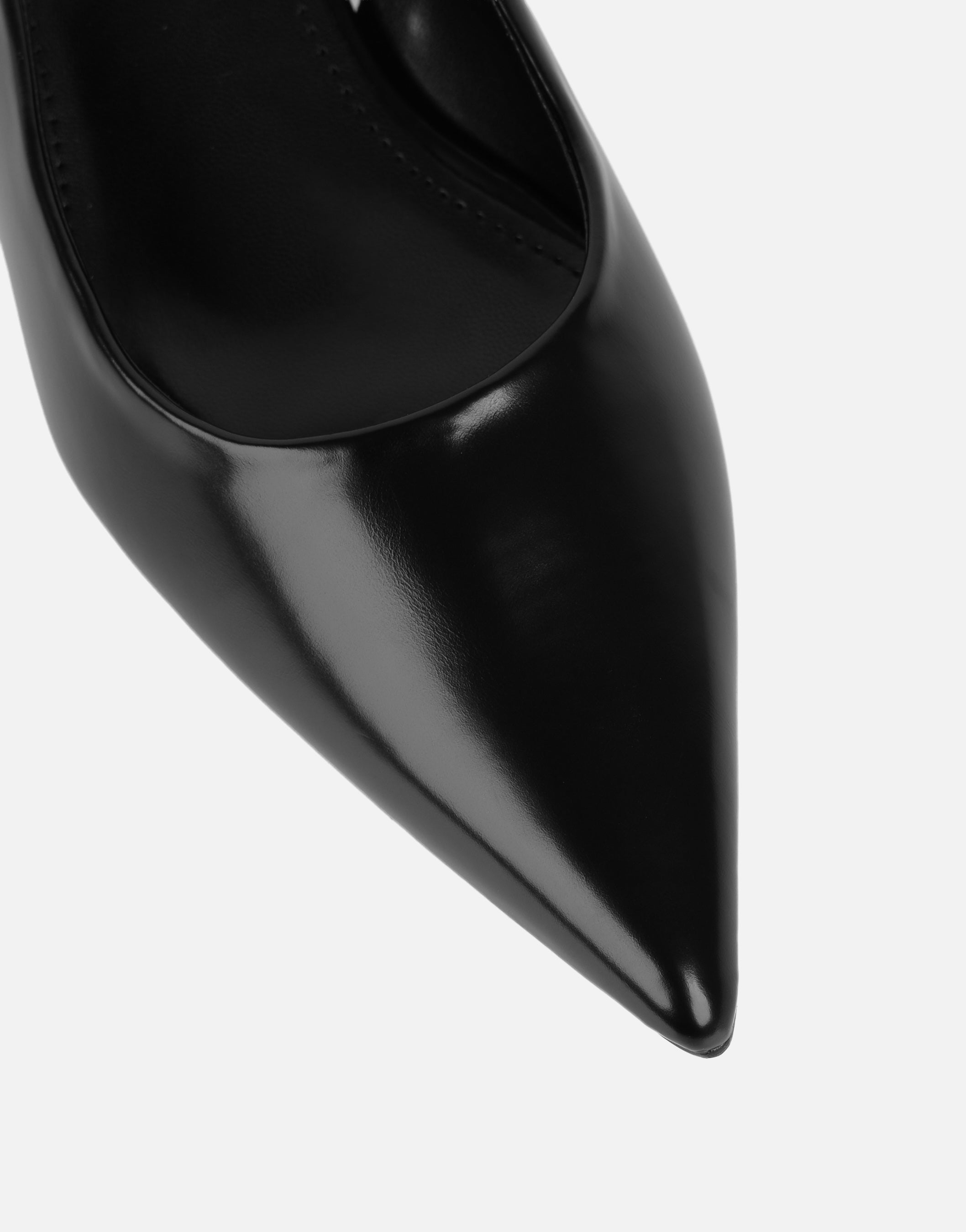 Rosalind Black Kitten Heel Slingback Shoes | SIMMI London