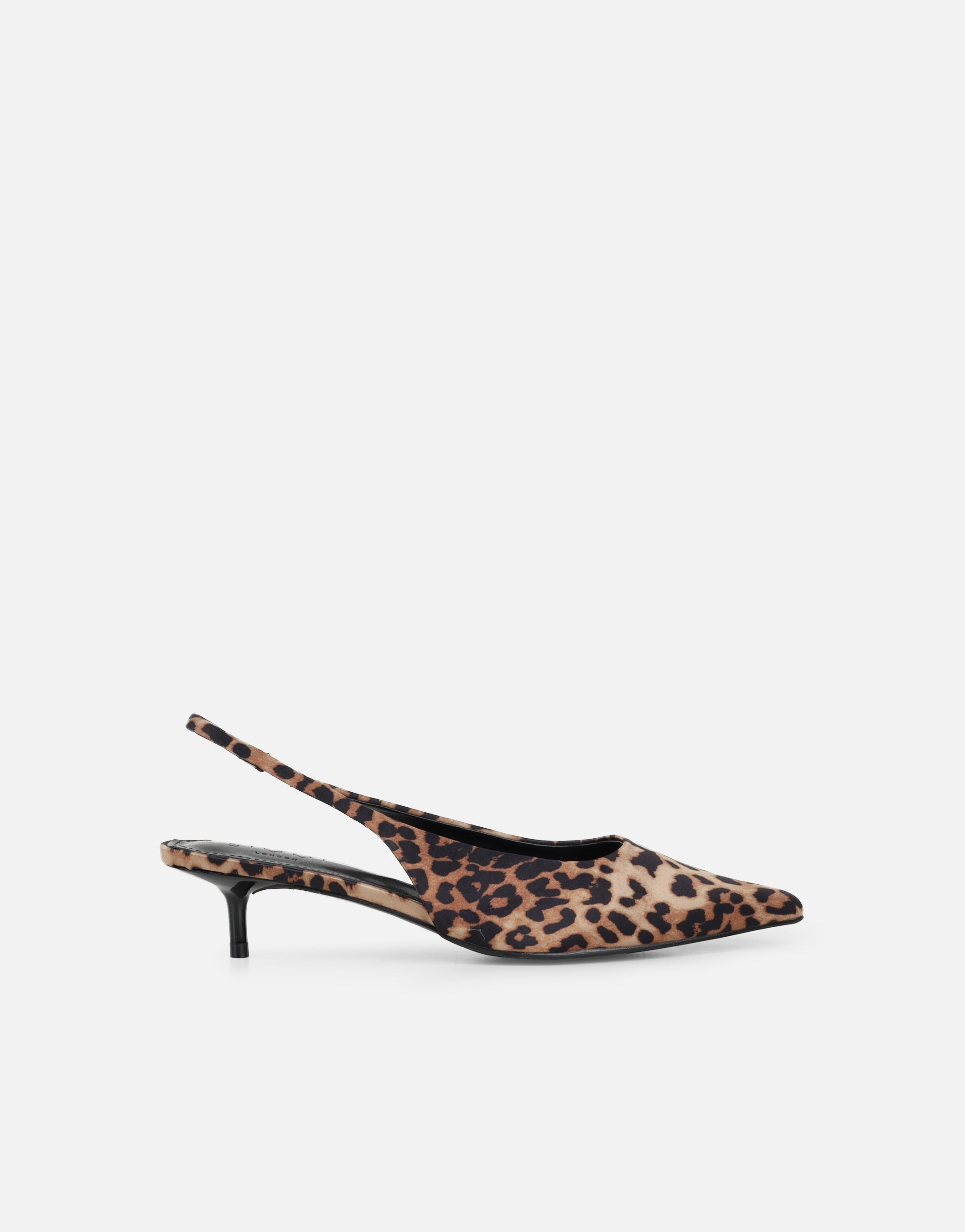 Rosalind Leopard Kitten Heel Slingback Shoes | SIMMI London
