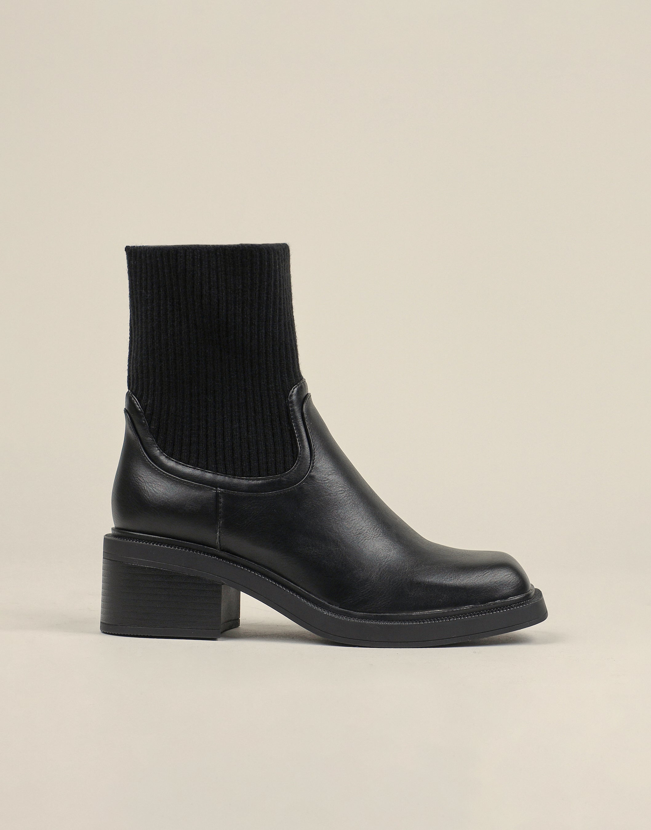 Rowena Black Knit Boots | SIMMI London