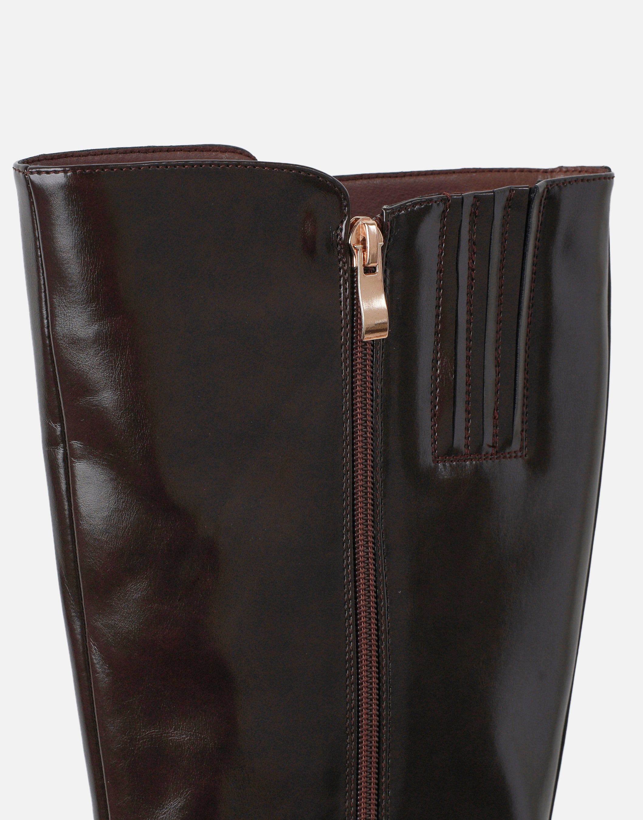Romee Brown Knee Boots With Horsebit Detail | SIMMI London