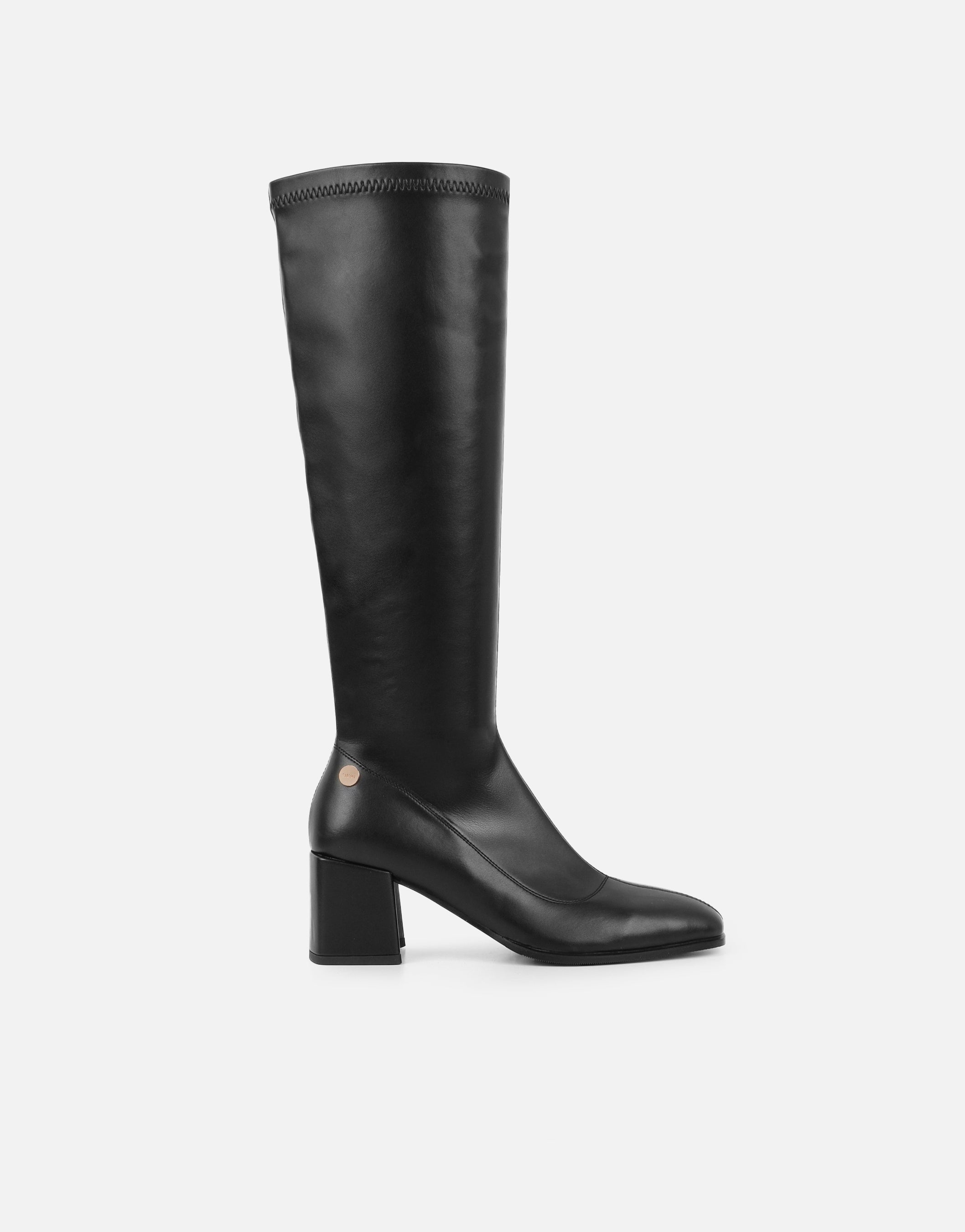 Lizzie Black Knee High Boots | SIMMI London