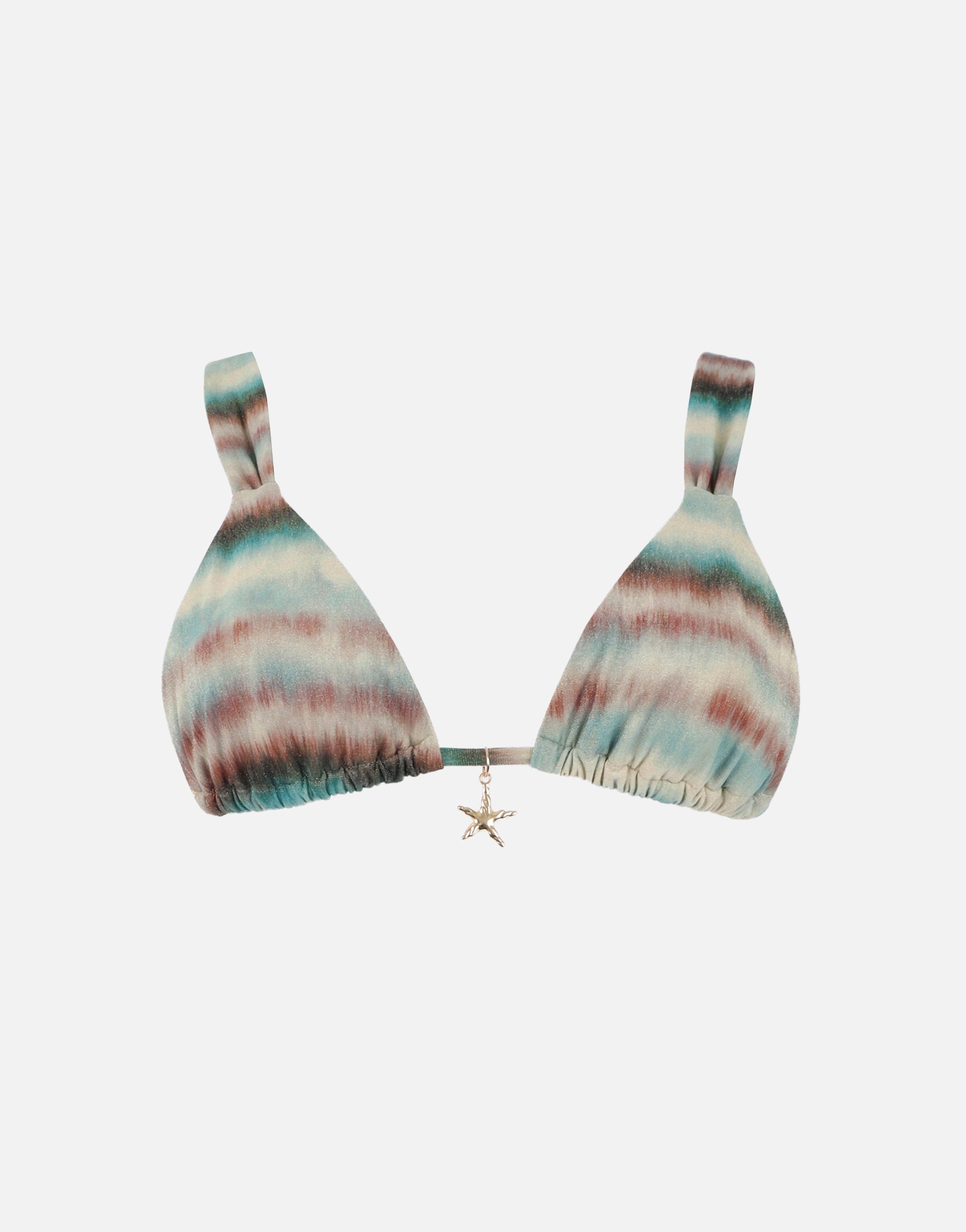 Riley Tie Dye Thick Strap Bikini Top in multi | SIMMI London