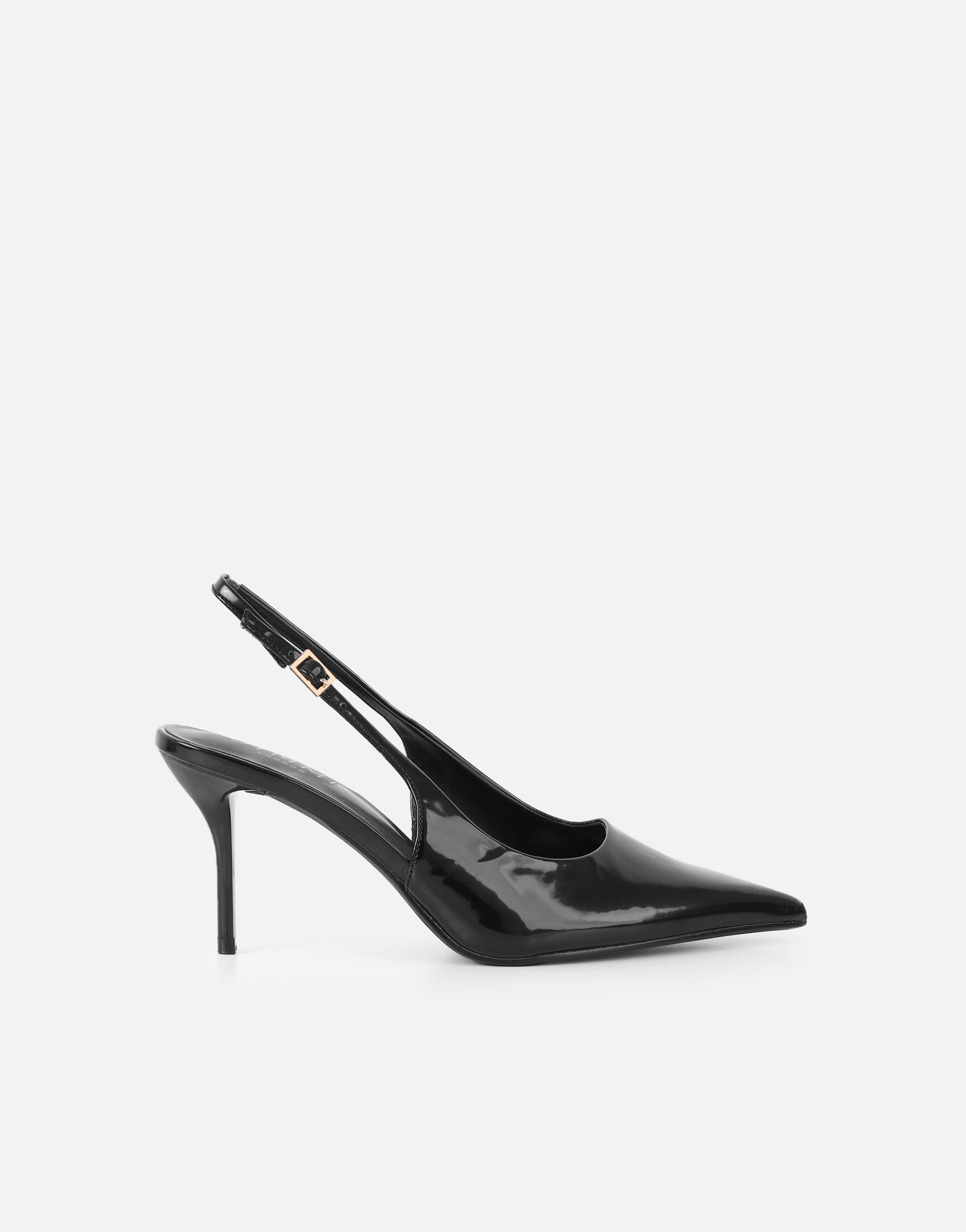 Samaya Black Slingback Court Shoes | SIMMI London