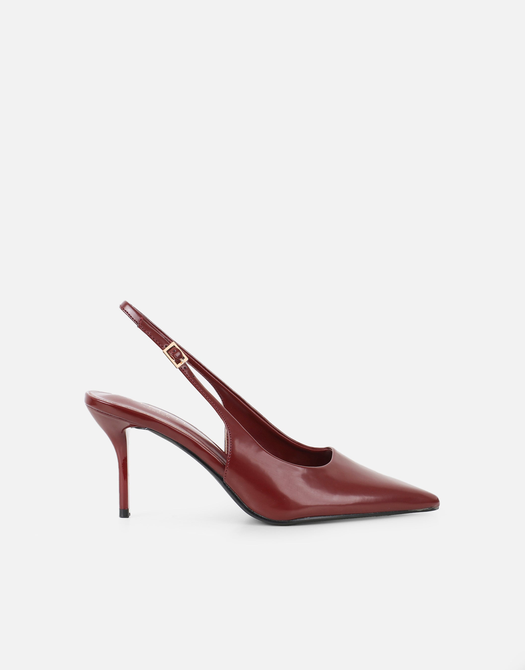 Samaya Burgundy Slingback Court Shoes | SIMMI London