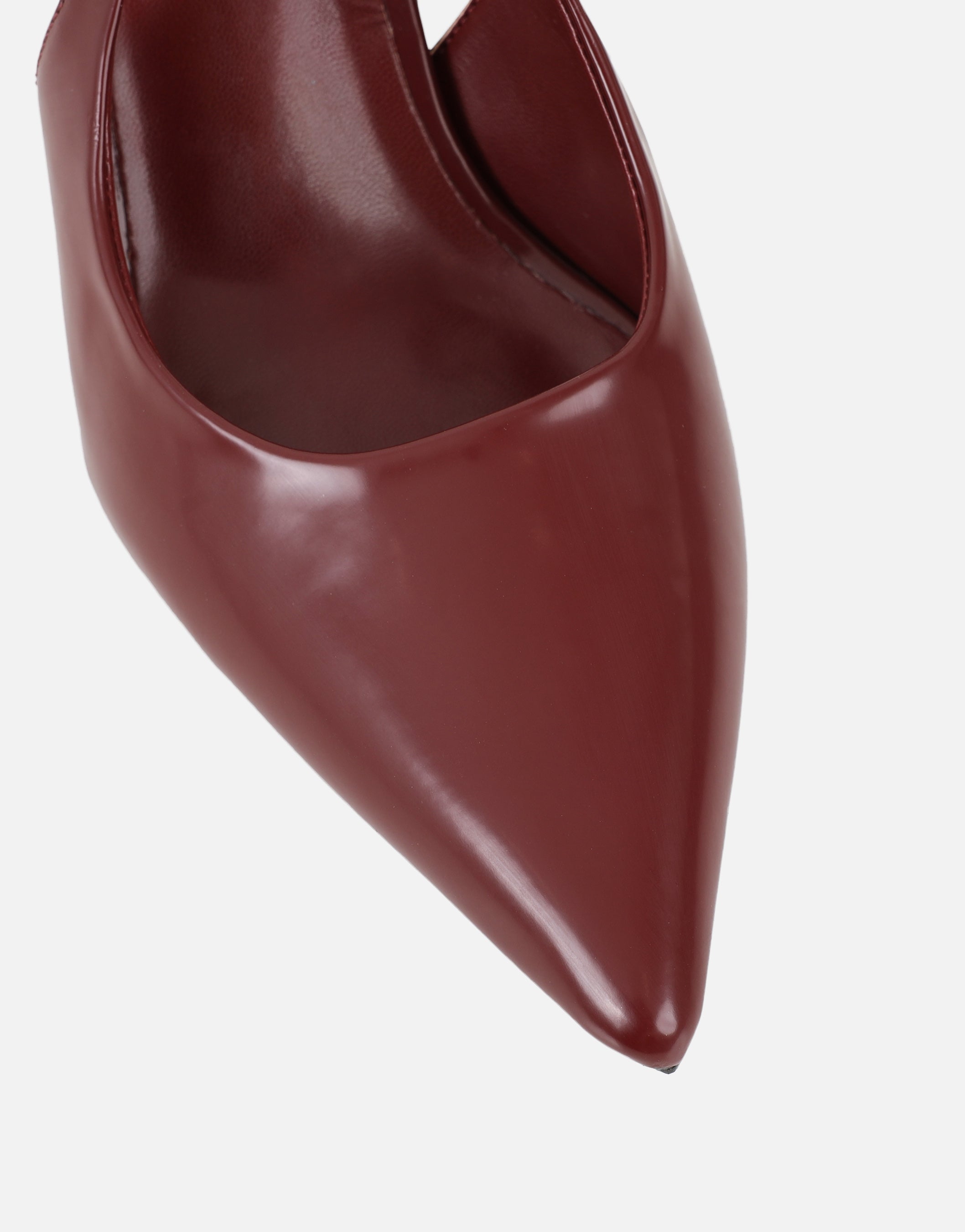 Samaya Burgundy Slingback Court Shoes | SIMMI London