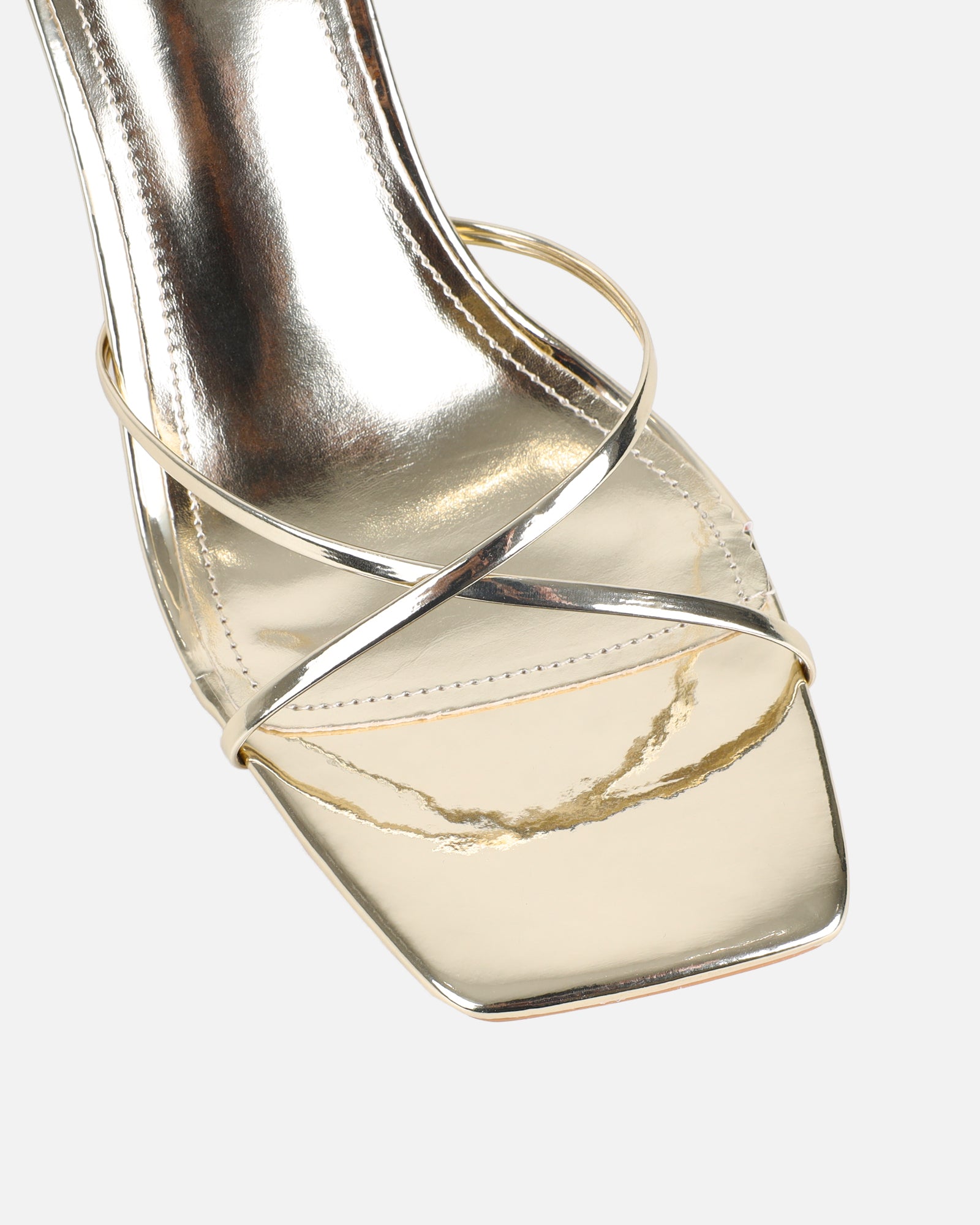 Sameel Gold Mirror Mules | SIMMI London