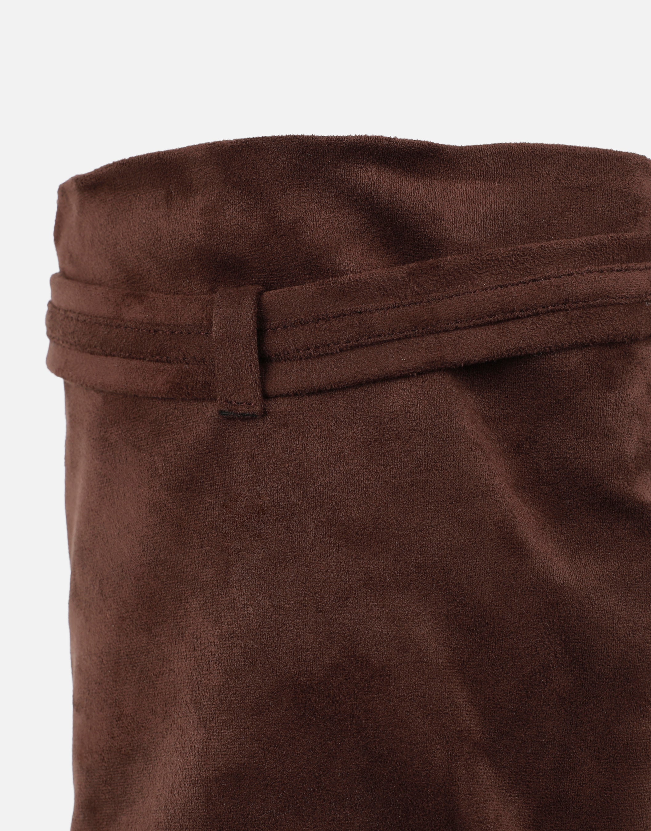 Shadi Brown Suedette High Boots | SIMMI London
