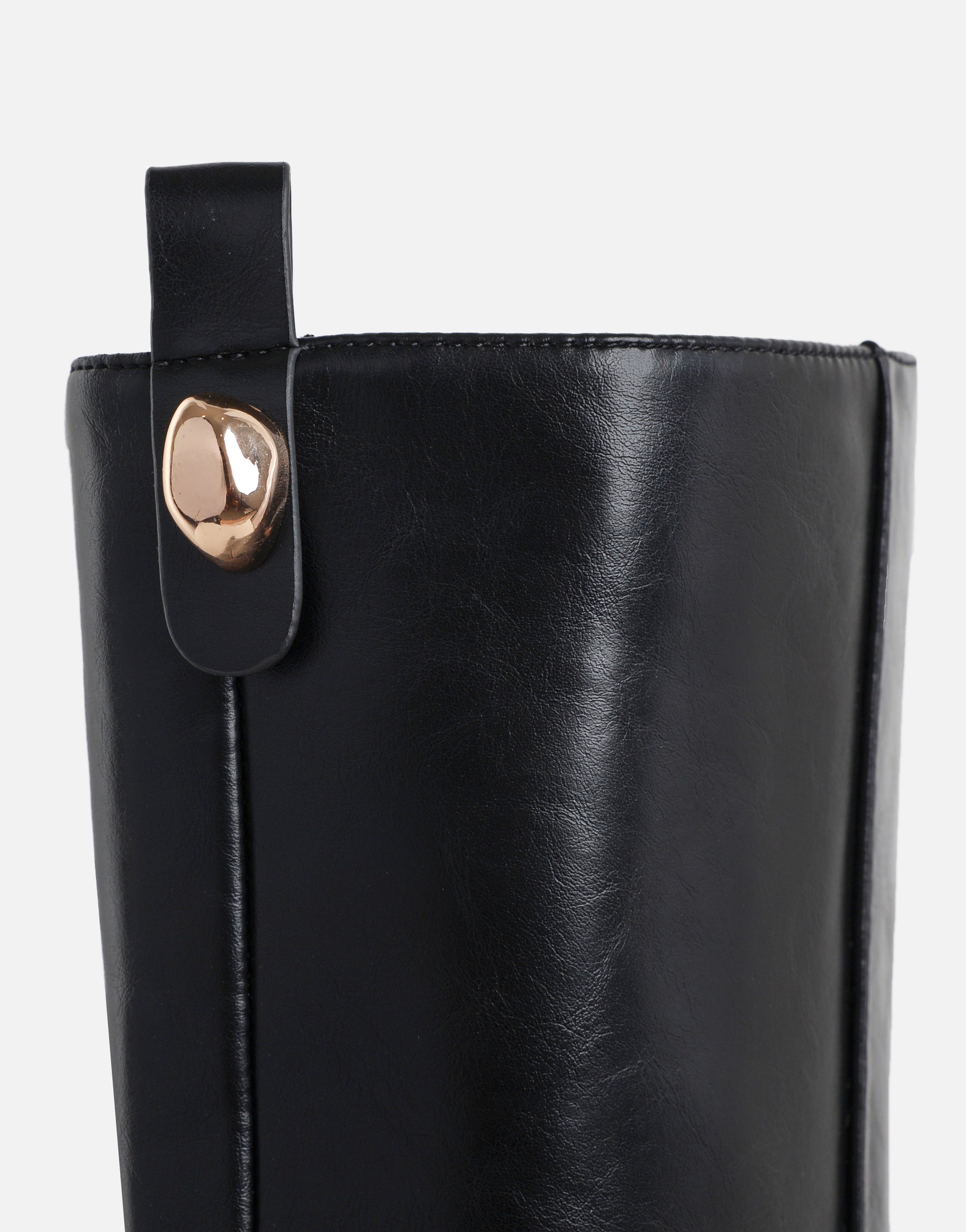 Salma Black Knee High Heeled Boots | SIMMI London