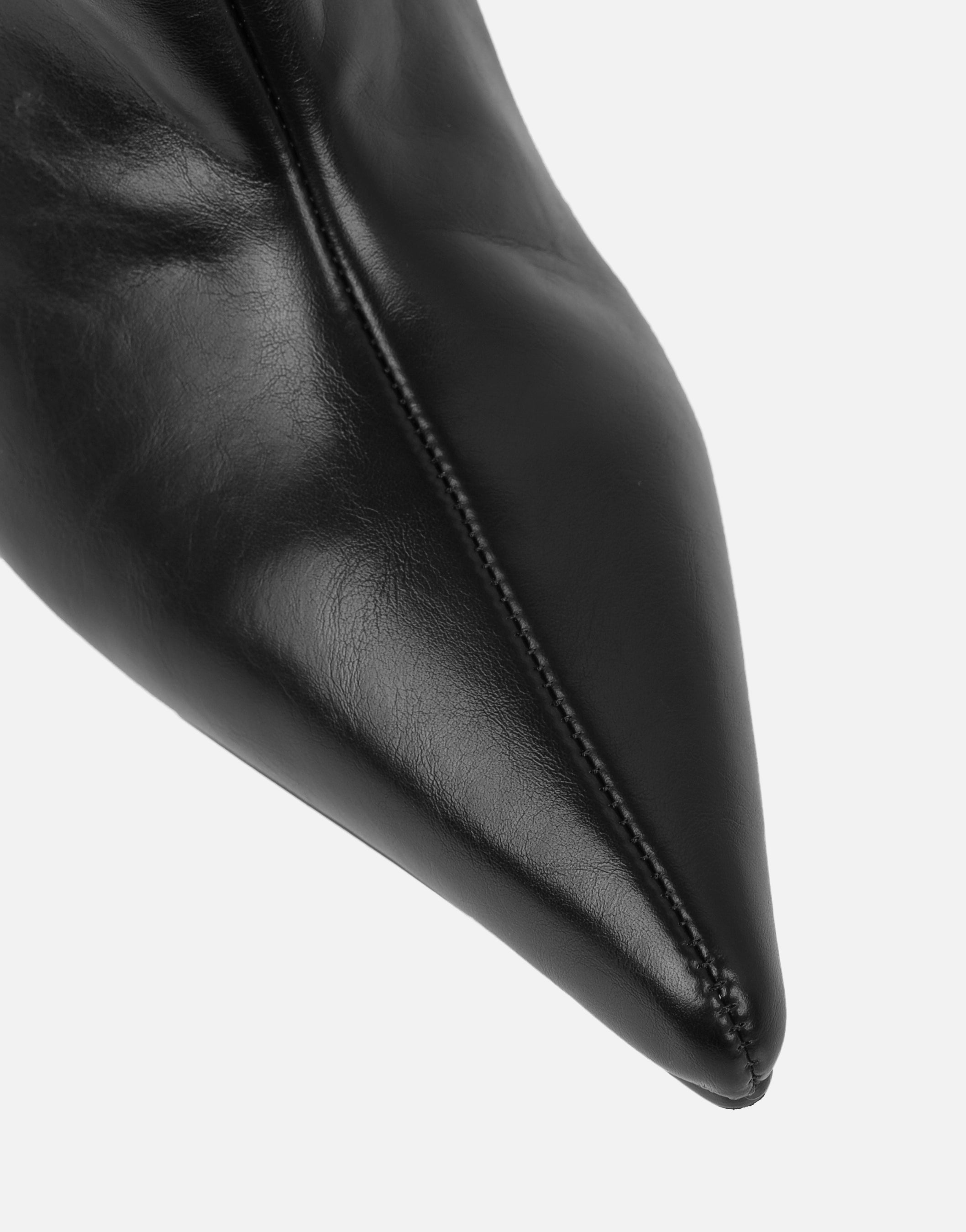 Salma Black Knee High Heeled Boots | SIMMI London