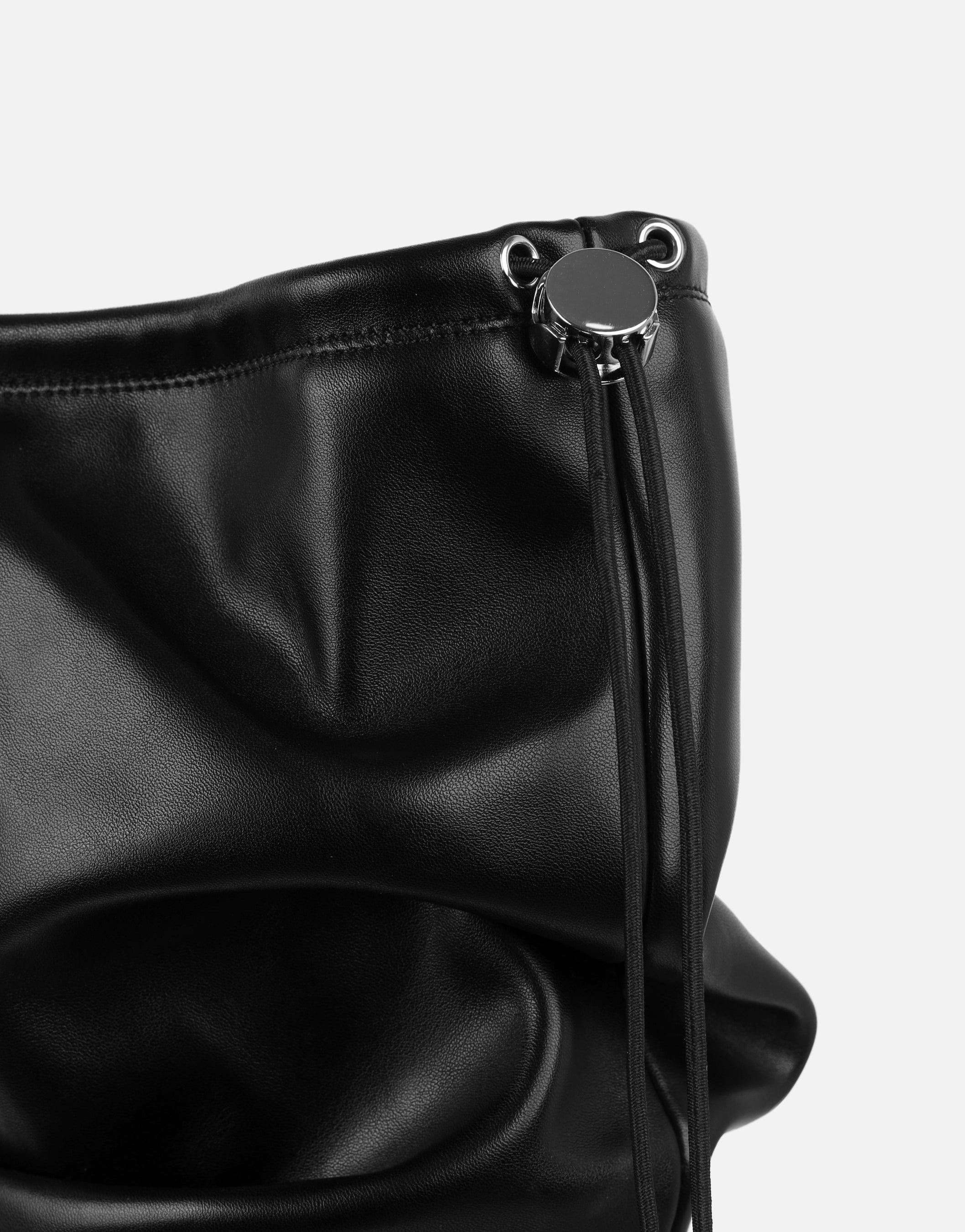 Serenity Black Ruched High Boots | SIMMI London
