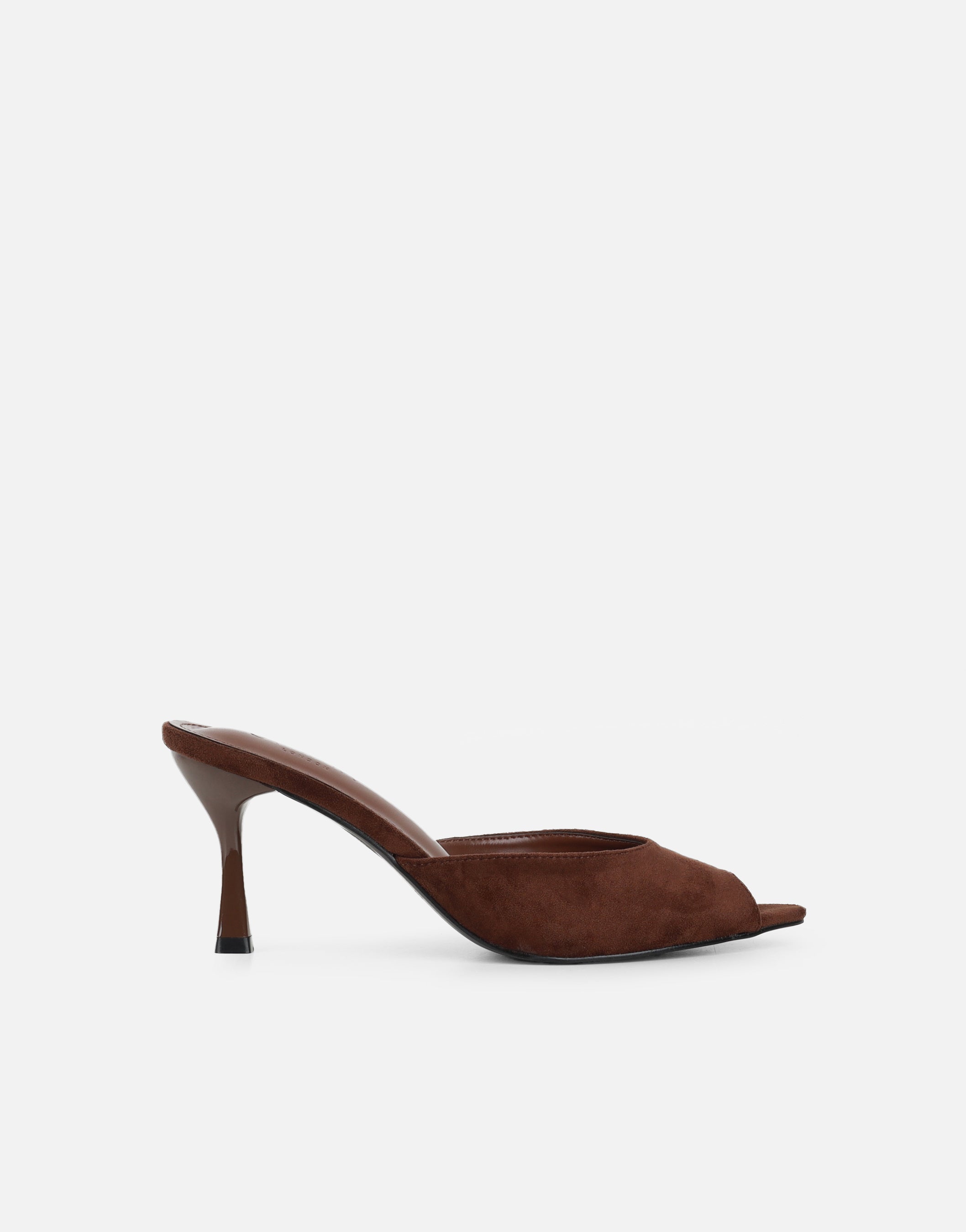 Althea Brown Suede Heeled Mules | SIMMI London