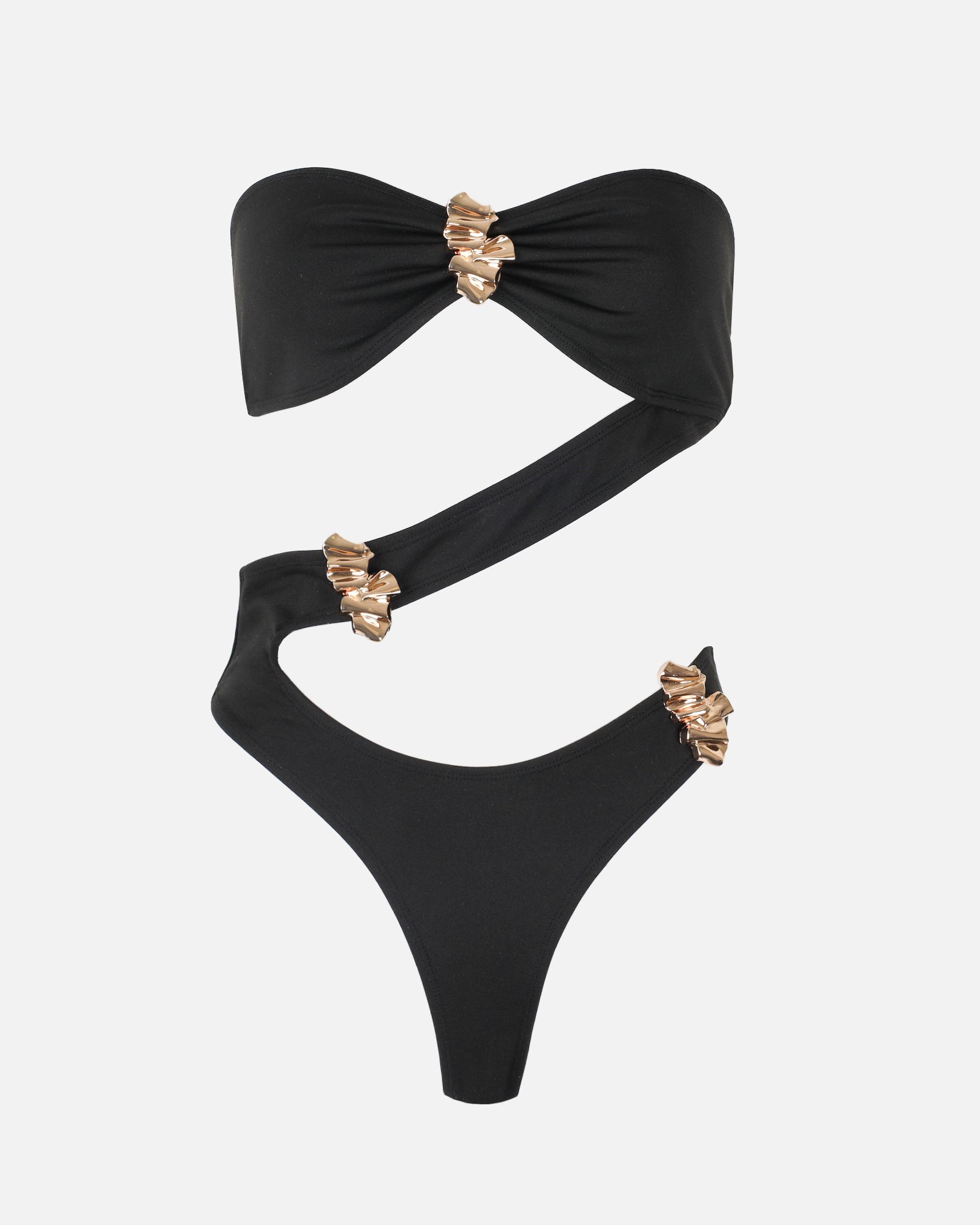 Casa Black Gold Trim Swimsuit | SIMMI London