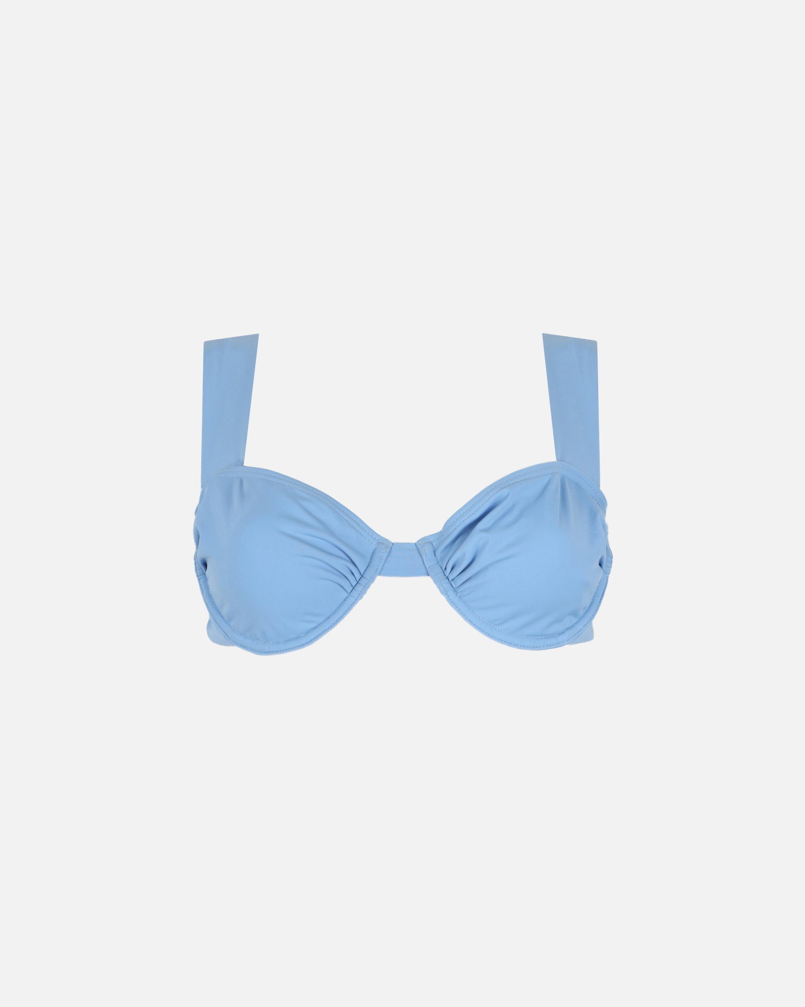 Mar Blue Ruched Bikini Top | SIMMI London