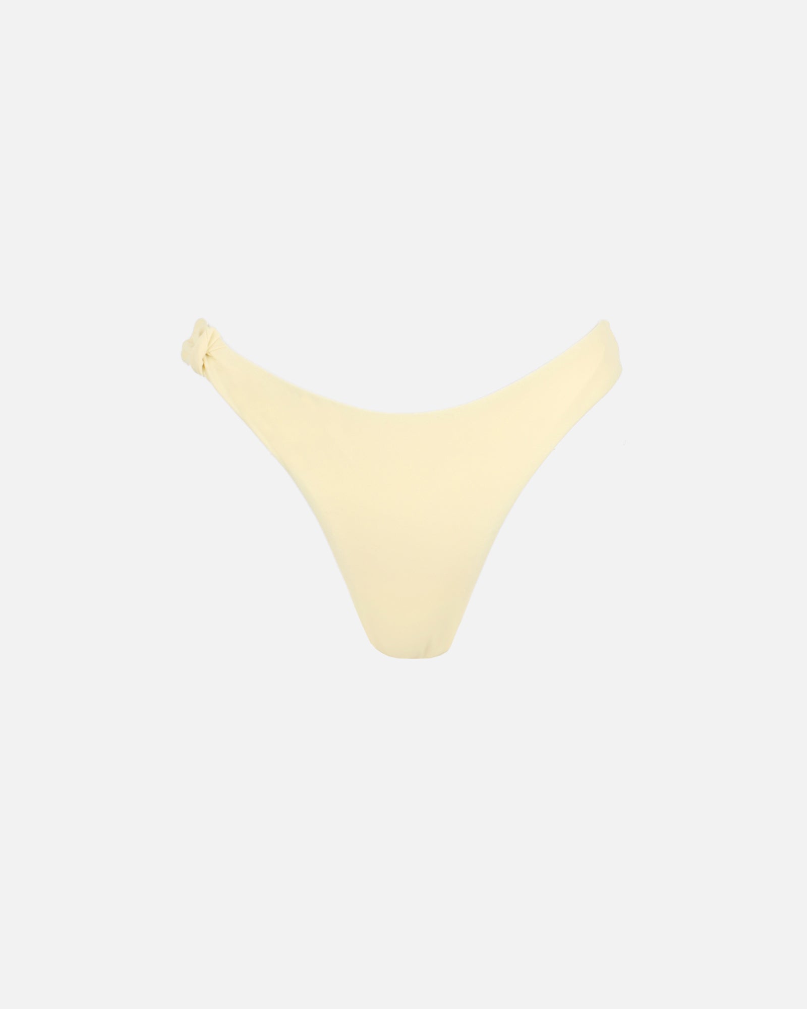 Luz Butter Yellow Knot Detail Bikini Bottoms | SIMMI London