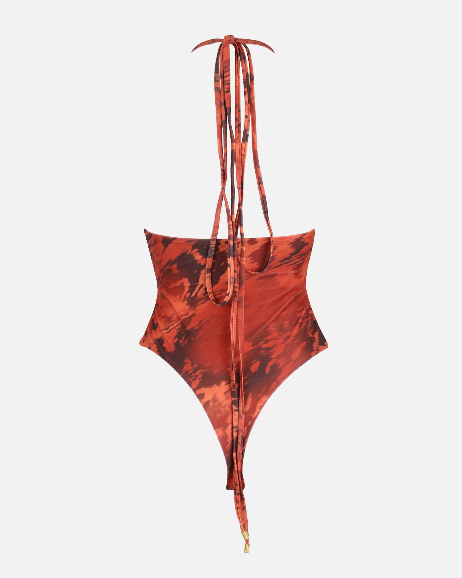 Alba Butterfly Print Plunge Swimsuit | SIMMI London