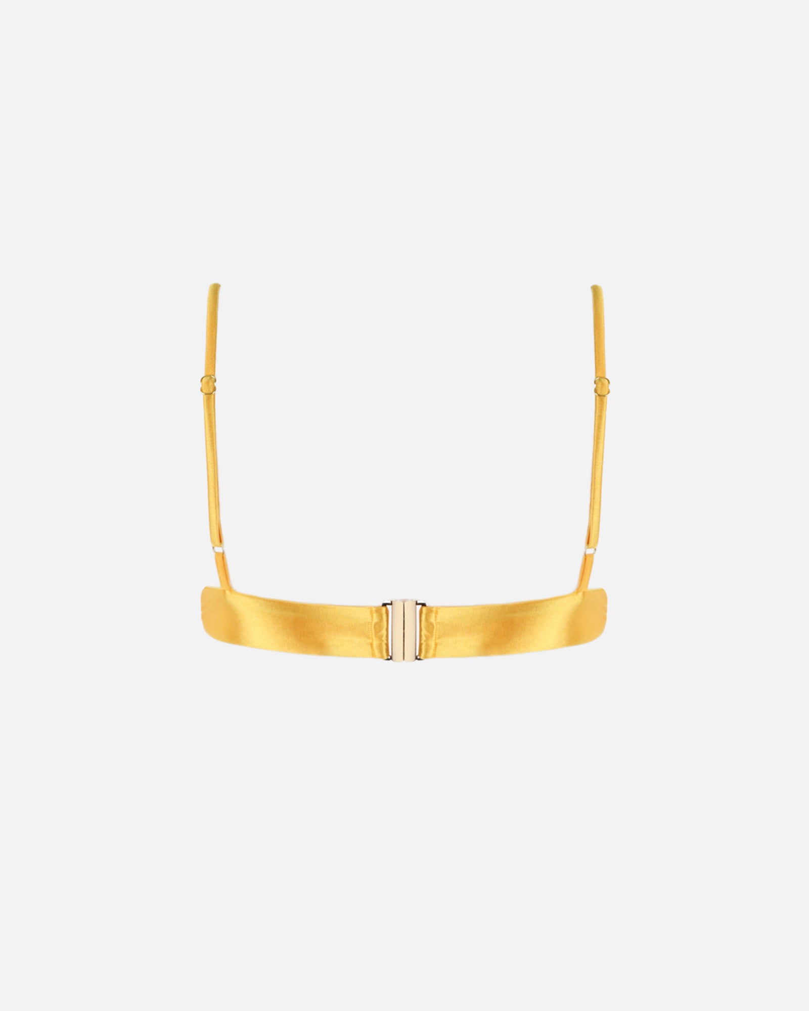 Citra Yellow Satin Underwired Bikini Top | SIMMI London