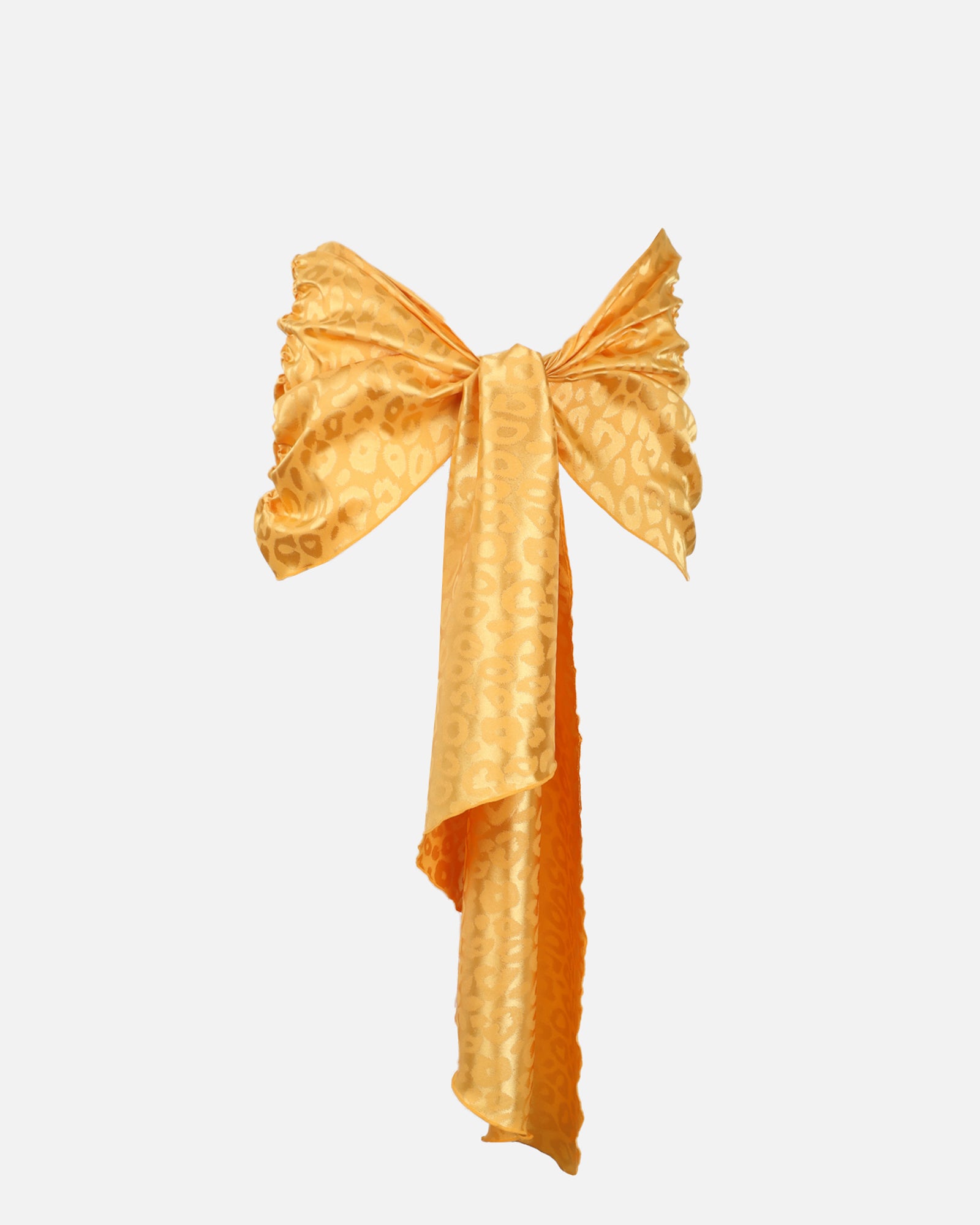 Lucia Yellow Satin Leopard Print Sarong | SIMMI London