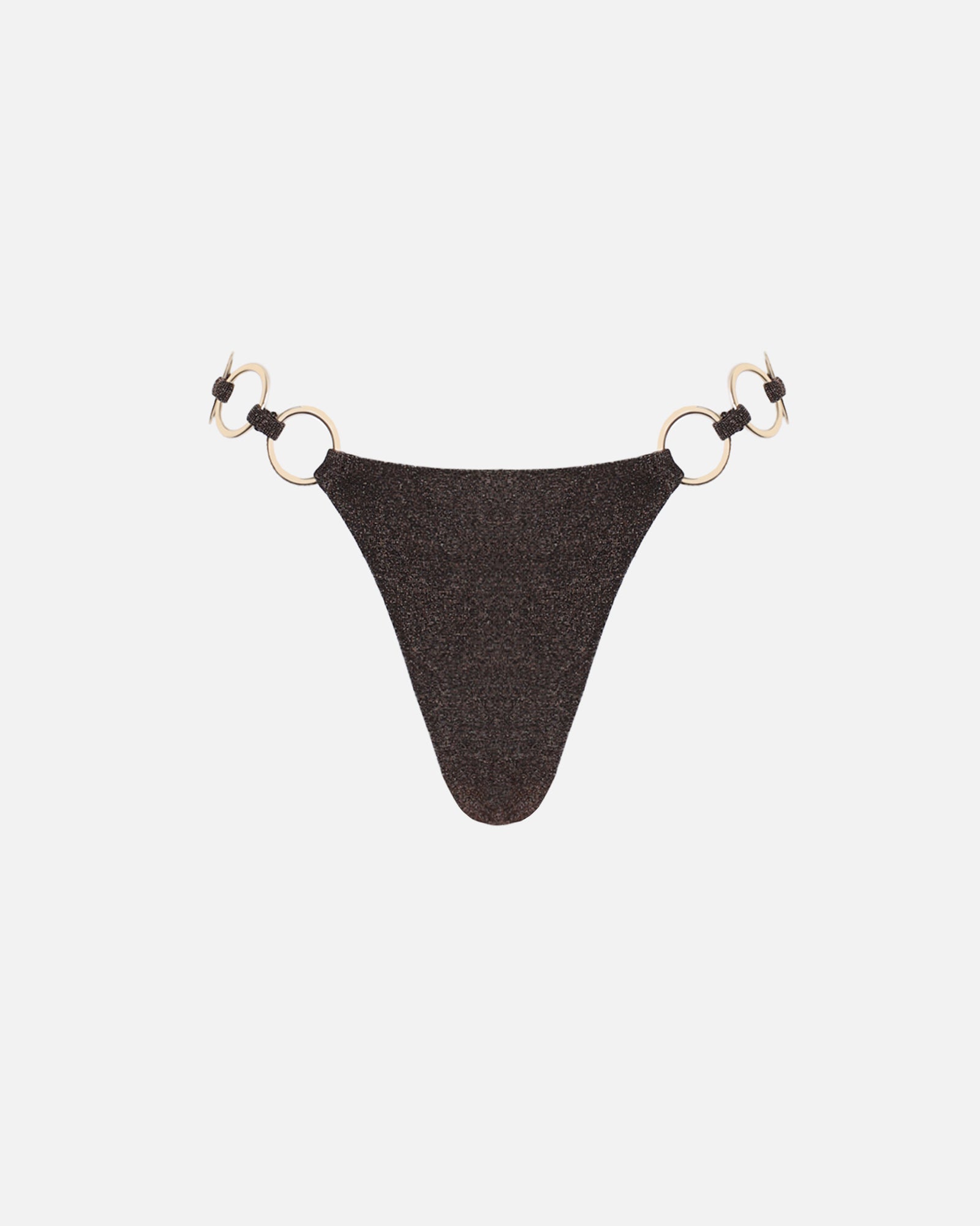 Mali Brown Lurex Bikini Bottoms | SIMMI London