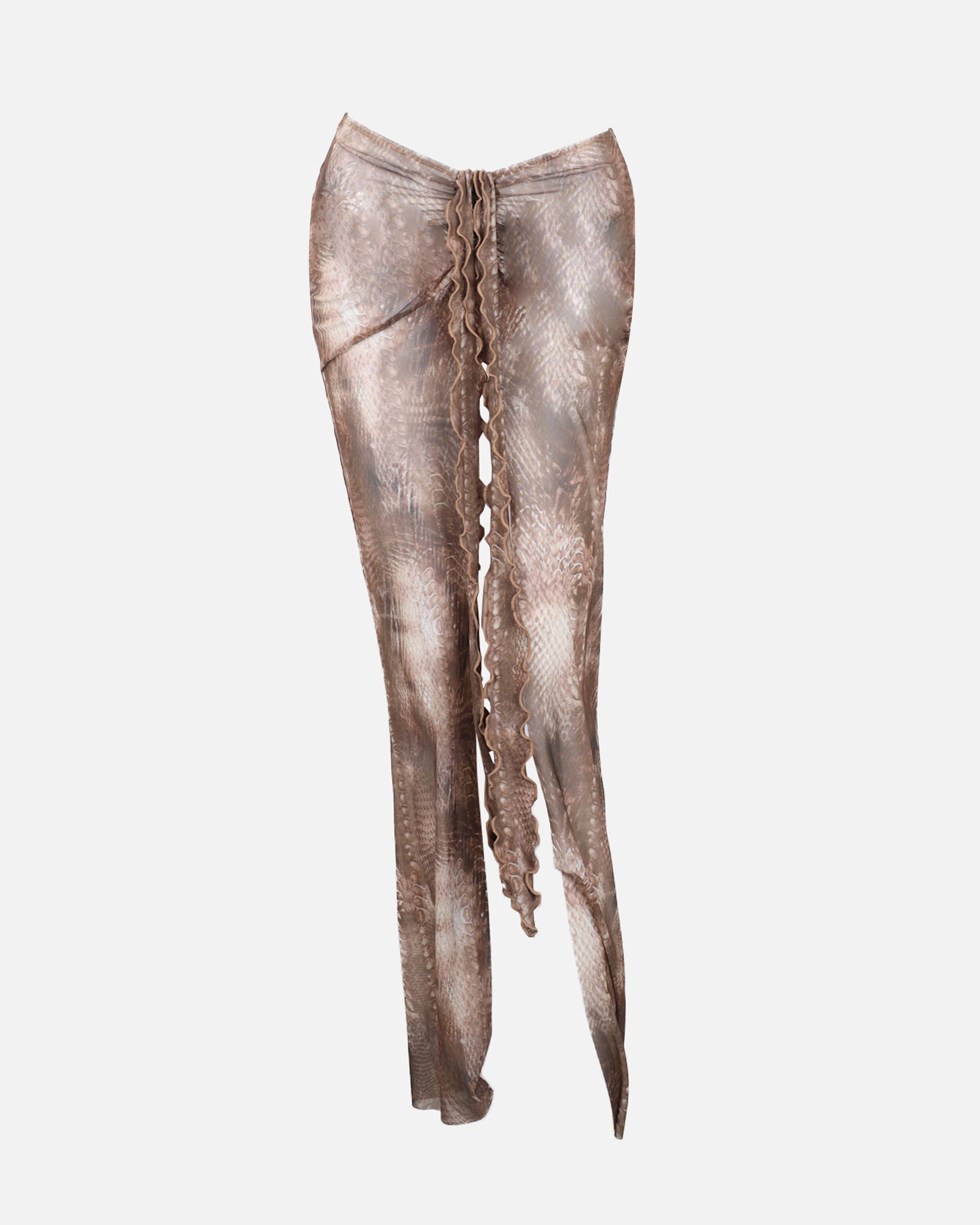 Lyia Serpent Print Mesh Maxi Skirt | SIMMI London