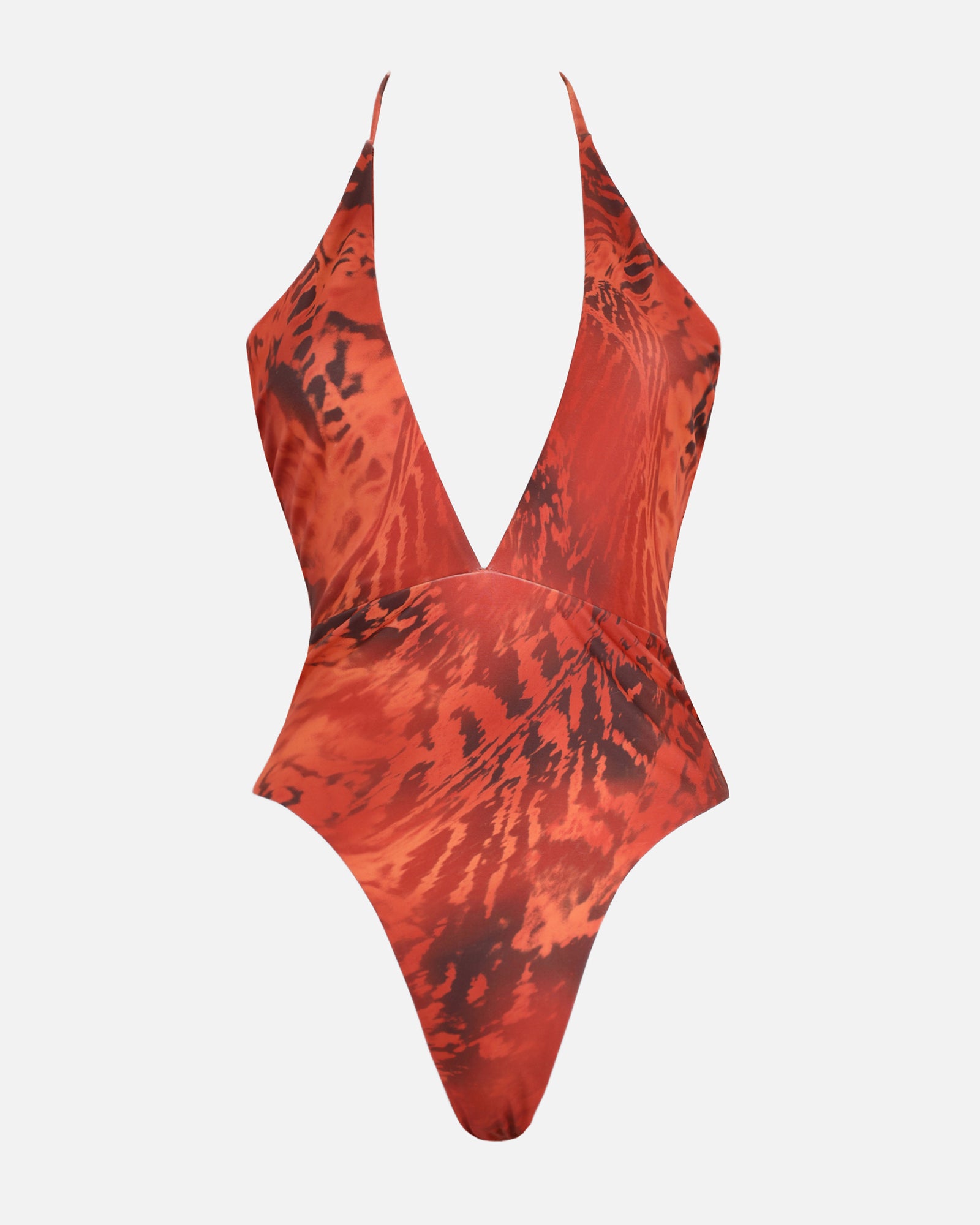 Alba Butterfly Print Plunge Swimsuit | SIMMI London