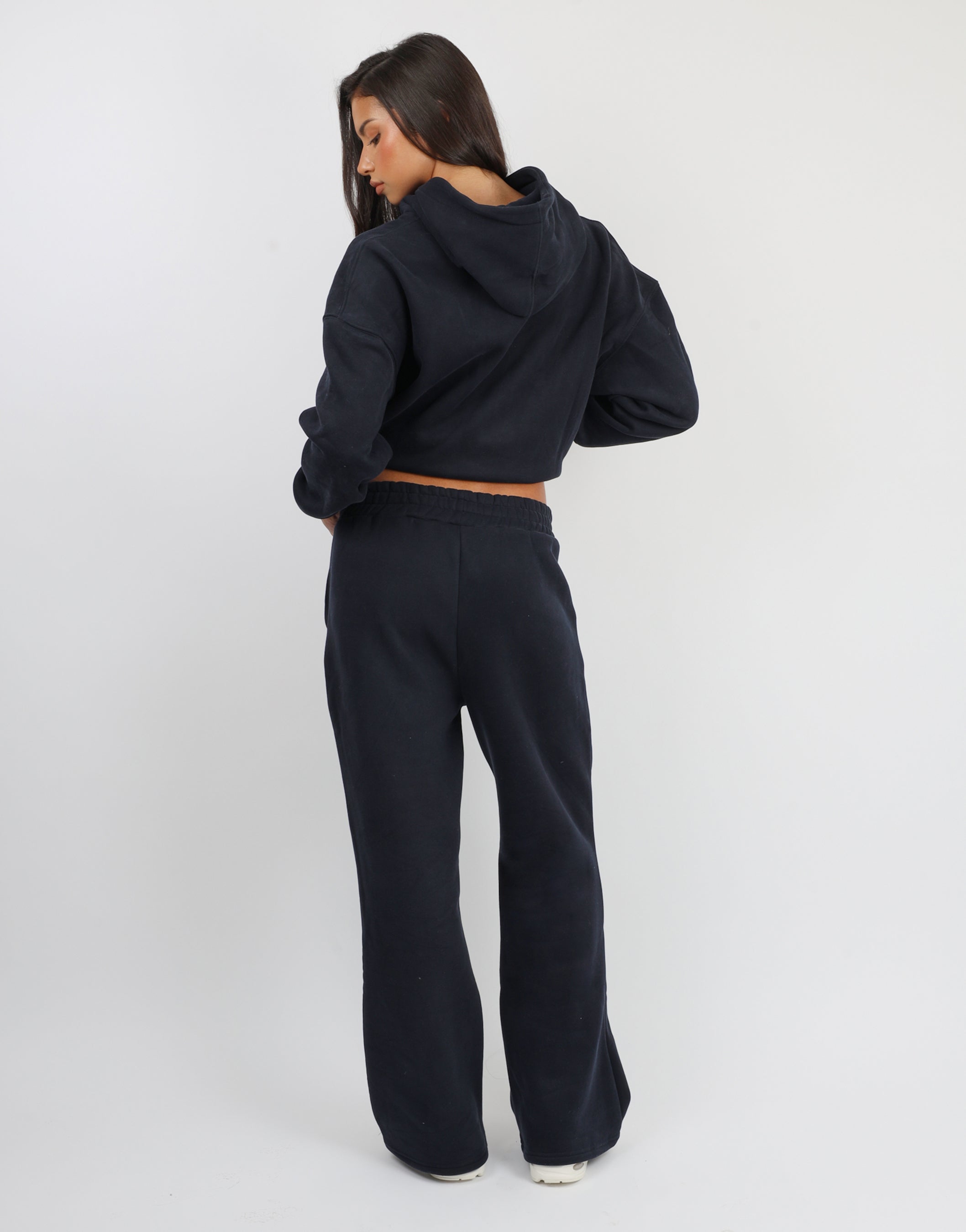Colby Varsity Flared joggers in Oxford Blue | SIMMI London