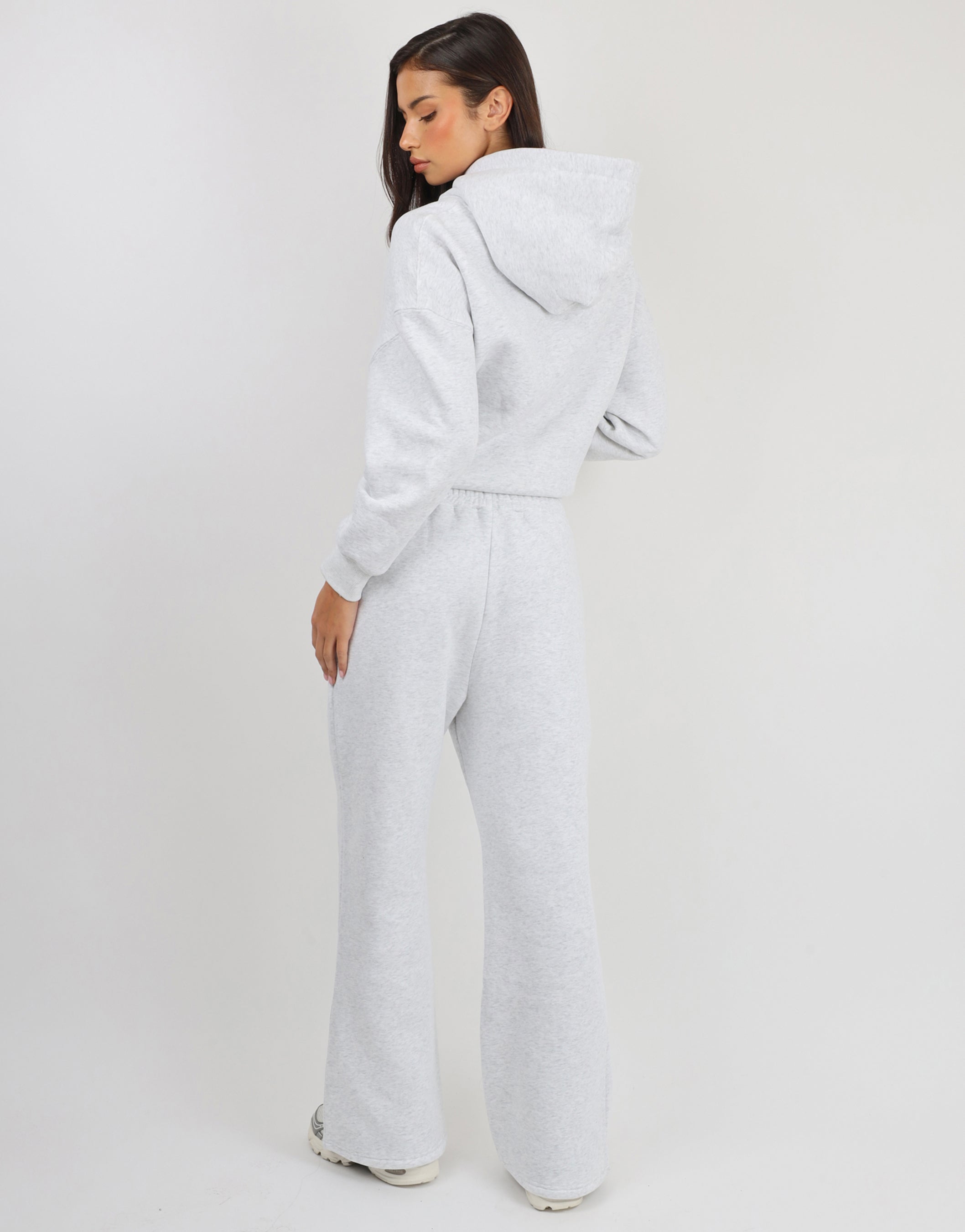 Colby Varsity Flared joggers in Pebble Grey | SIMMI London