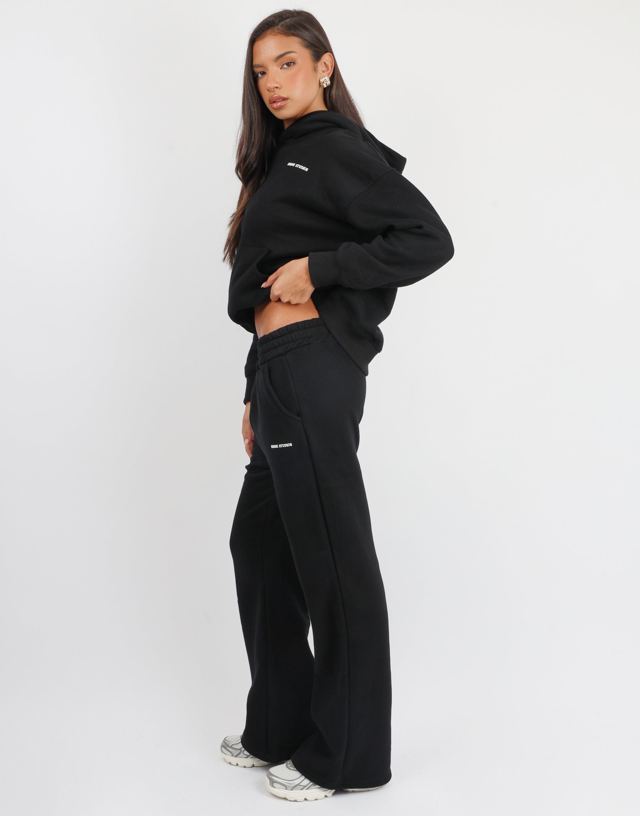 Maeve Essentials Hoodie in Black | SIMMI London