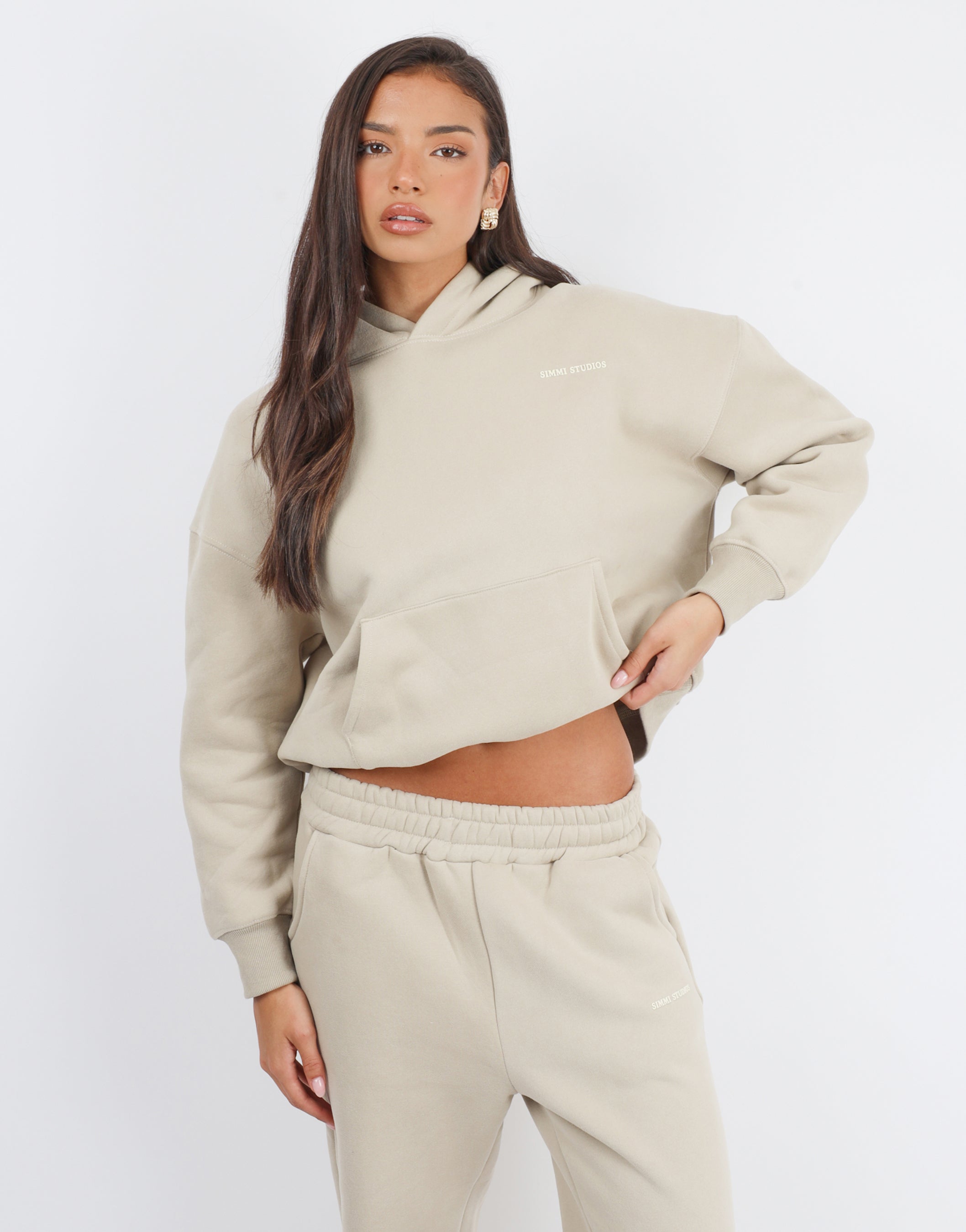 Maeve Essentials Hoodie in Cashew | SIMMI London