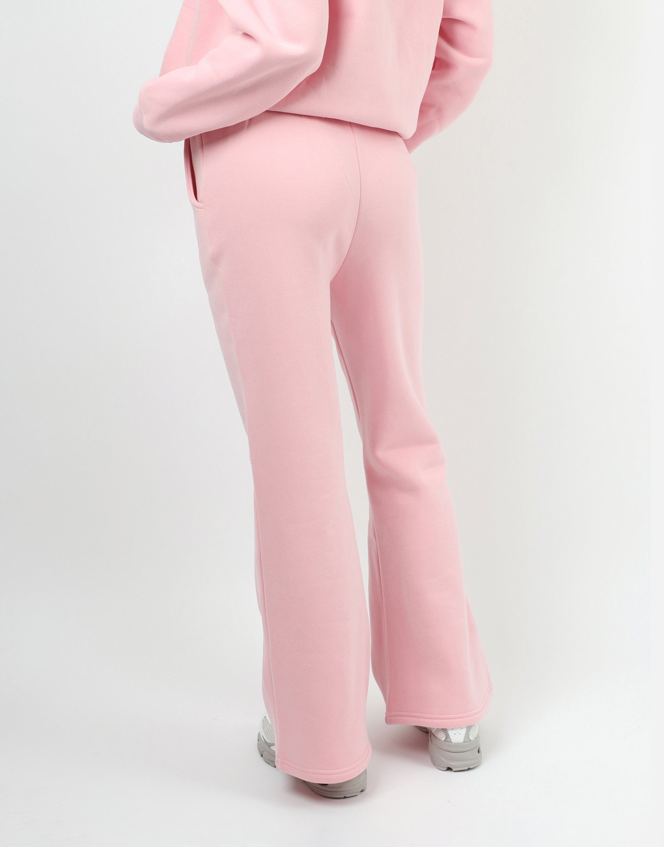 Maddie Simmi Studios Essentials Flared Joggers in Baby Pink | SIMMI London