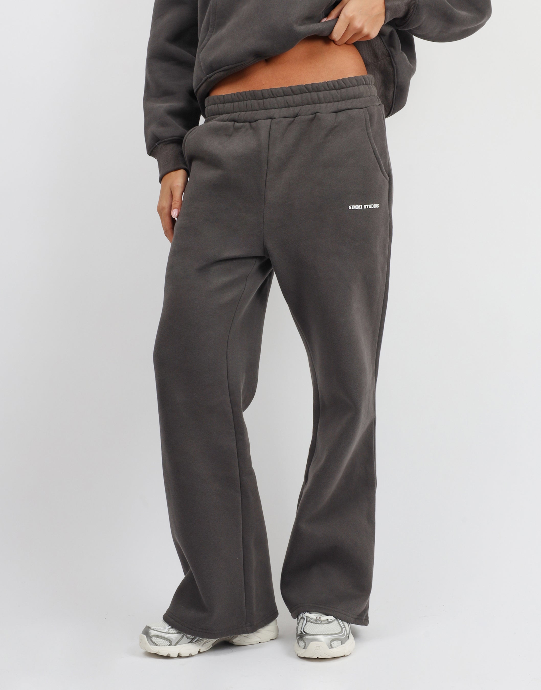 Colby Essentials Flared joggers in Slate | SIMMI London