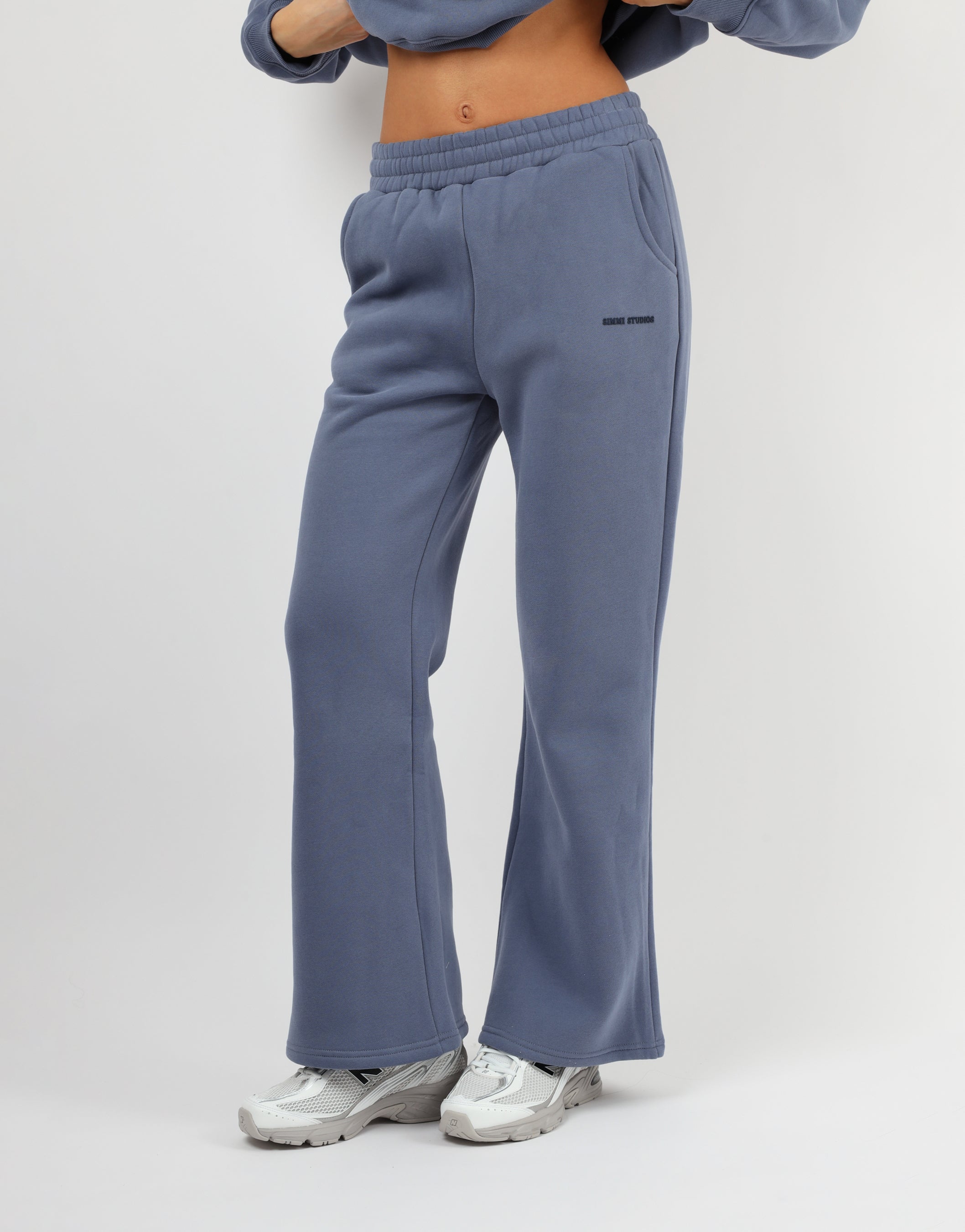 Maddie Simmi Studios Essentials Flared Joggers in Baby Blue | SIMMI London