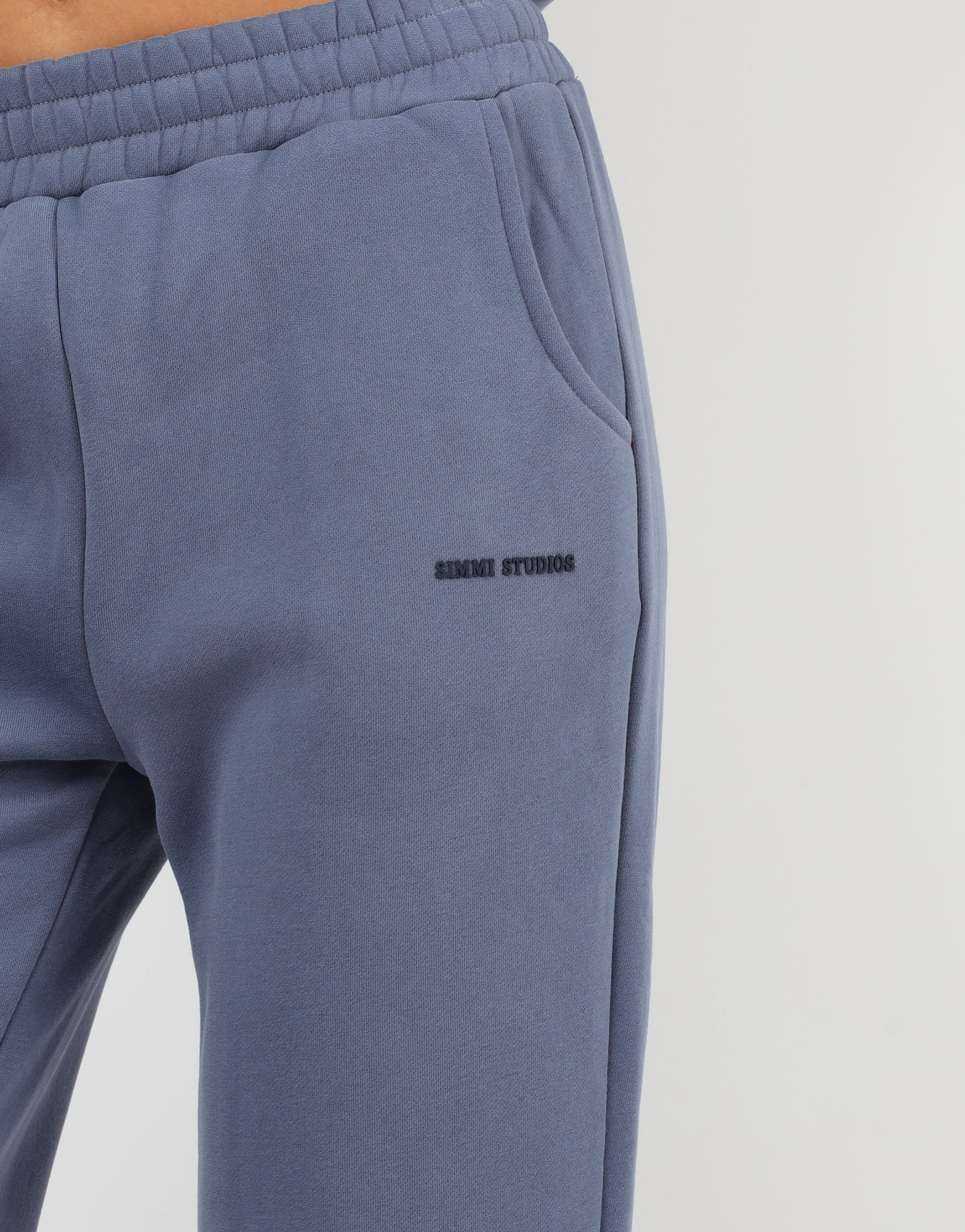 Maddie Simmi Studios Essentials Flared Joggers in Baby Blue | SIMMI London